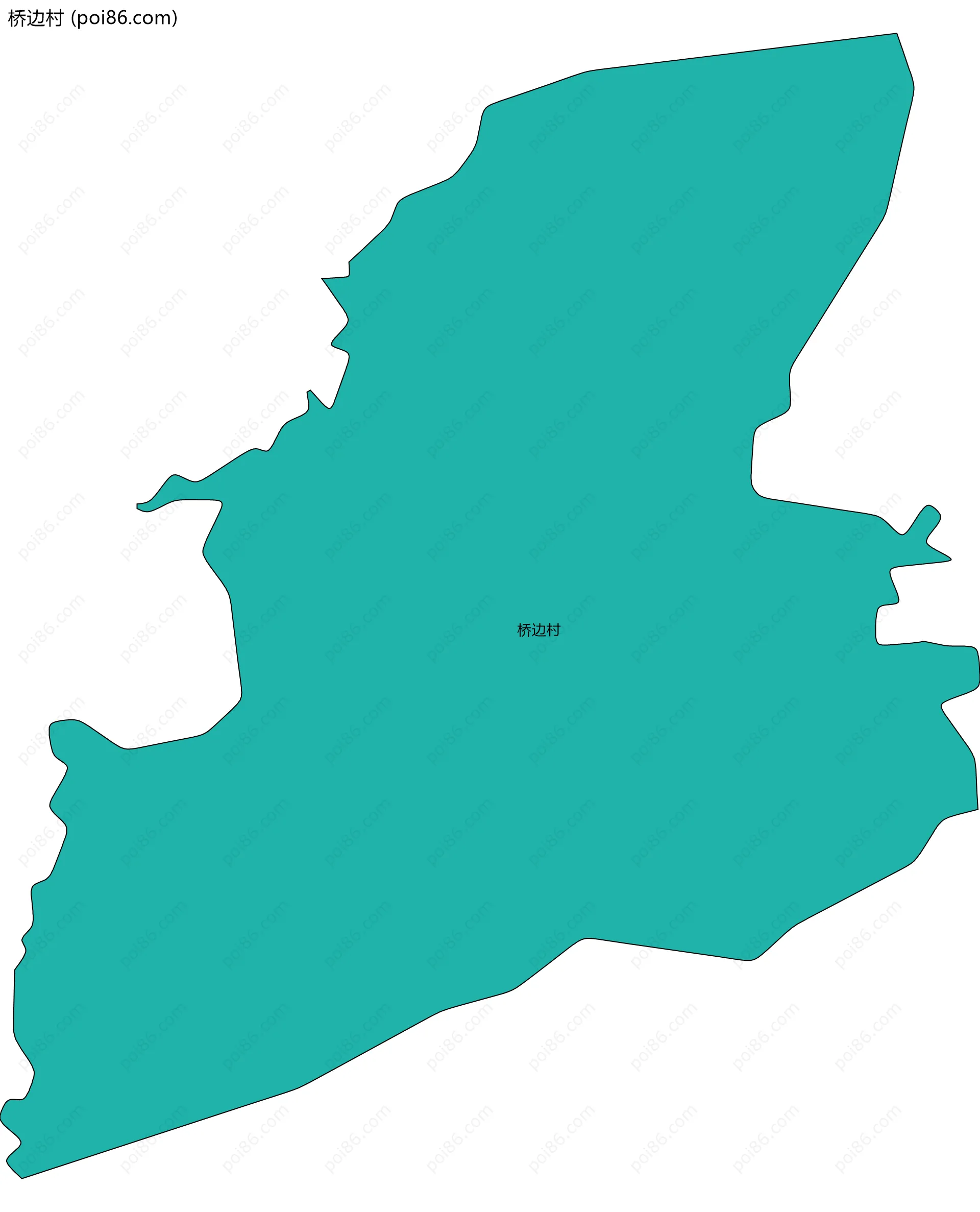桥边村边界地图