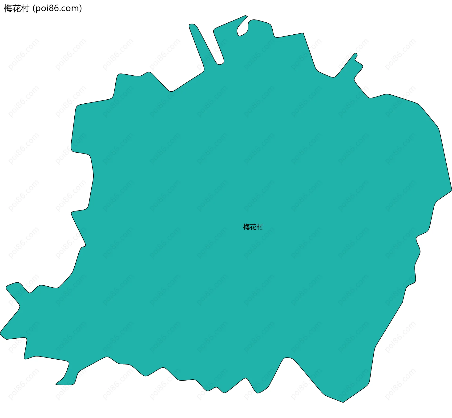 梅花村边界地图