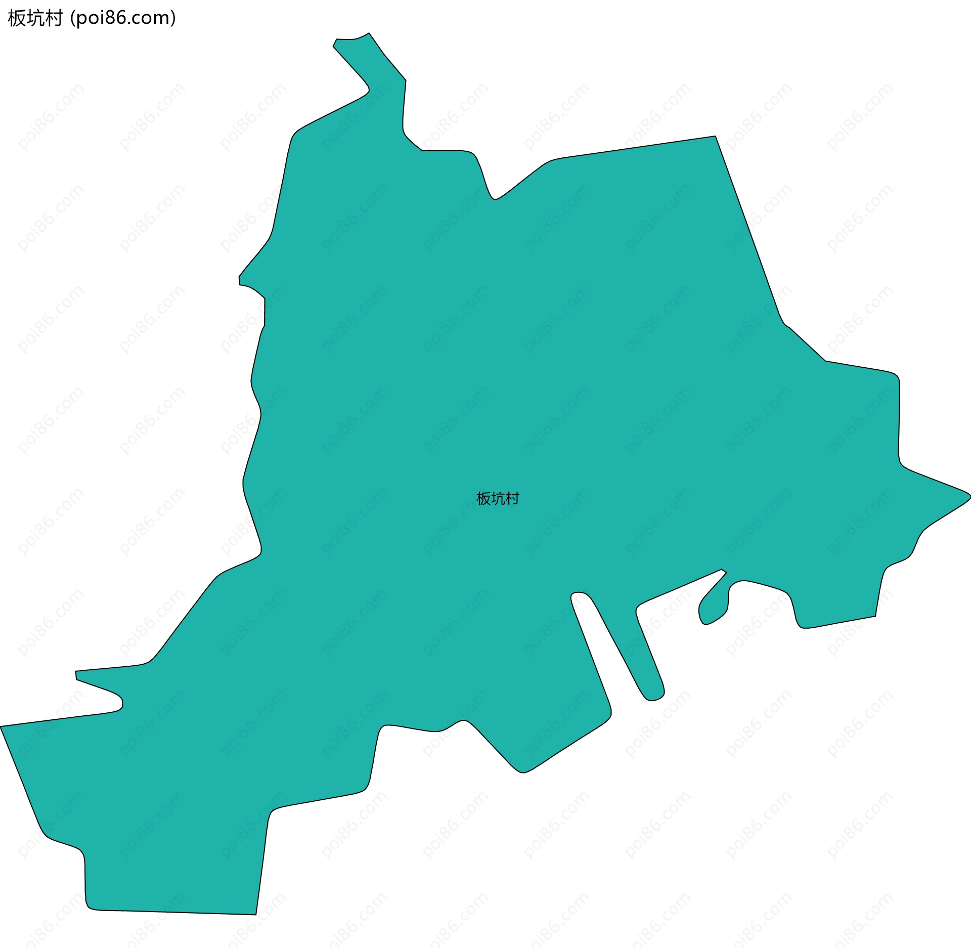 板坑村边界地图