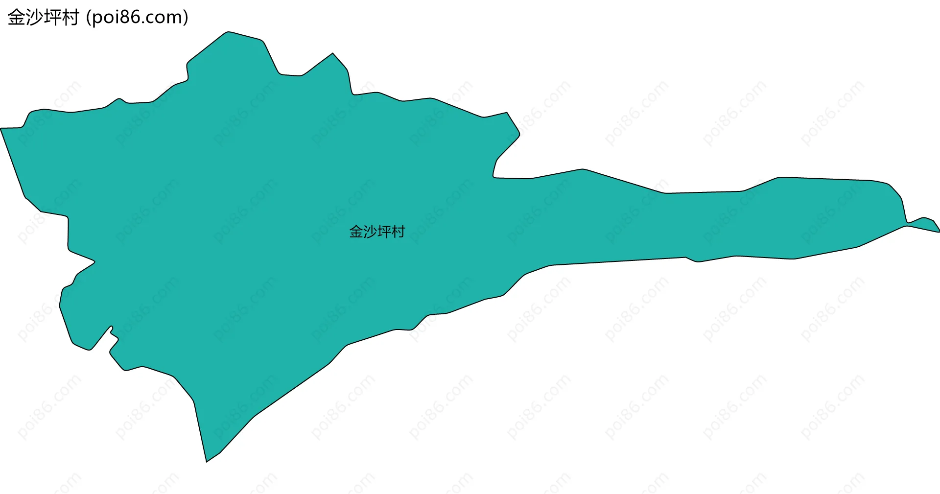 金沙坪村边界地图