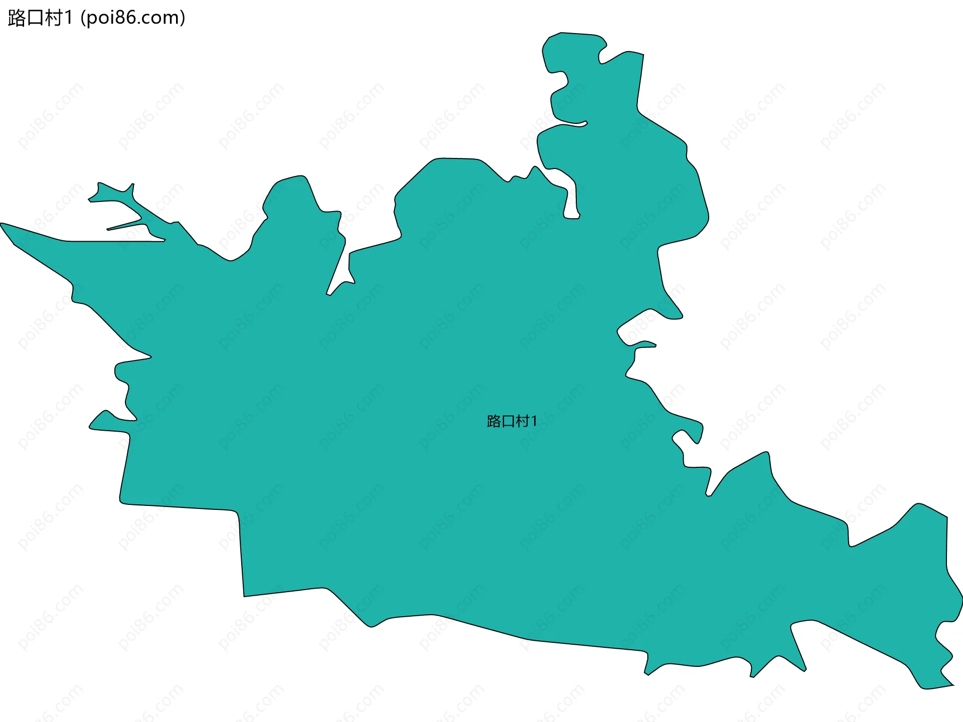 路口村1边界地图