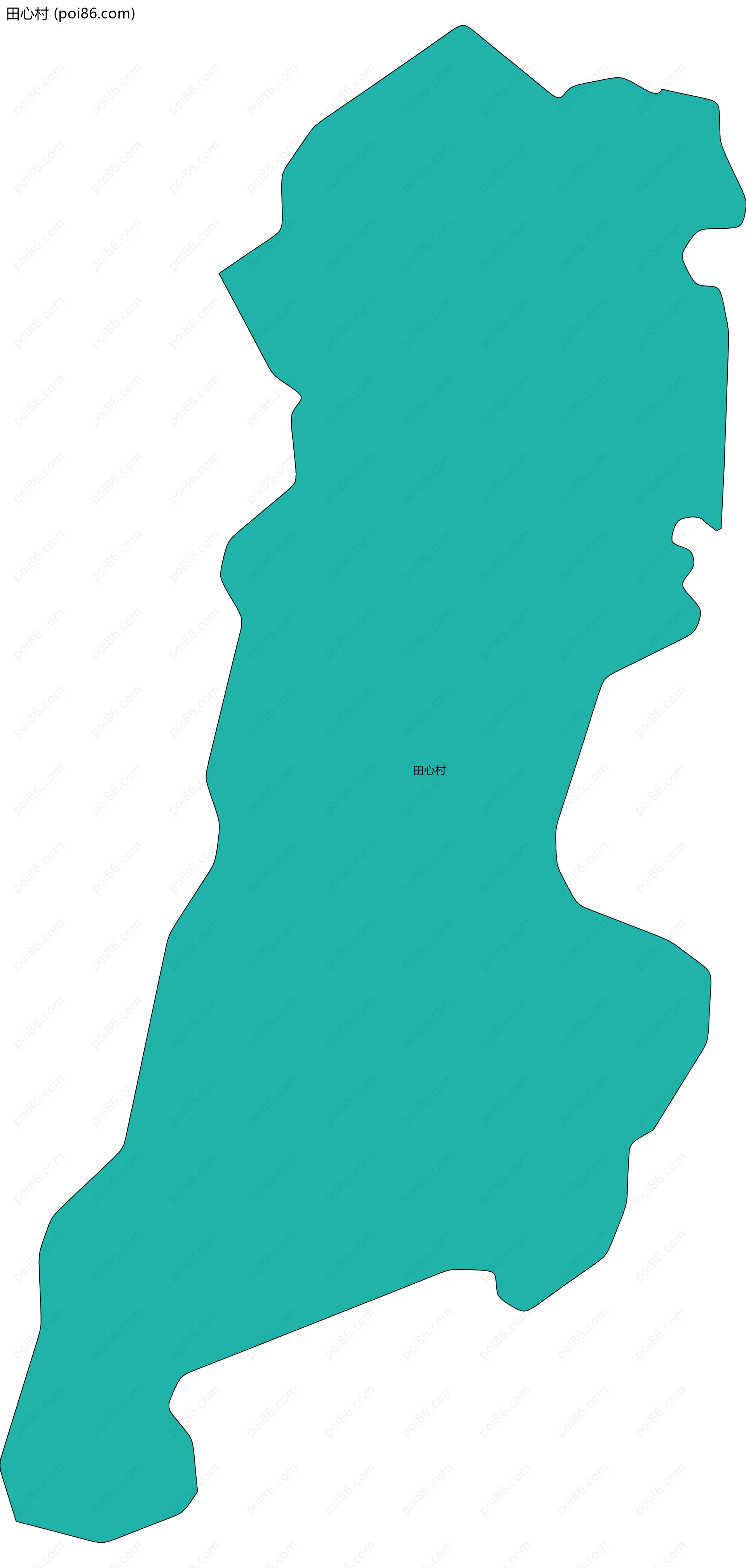 田心村边界地图