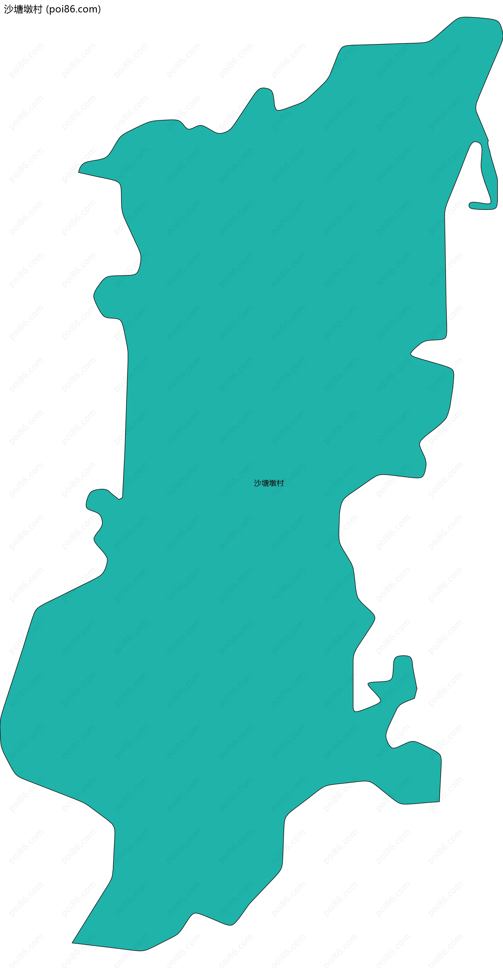 沙塘墩村边界地图