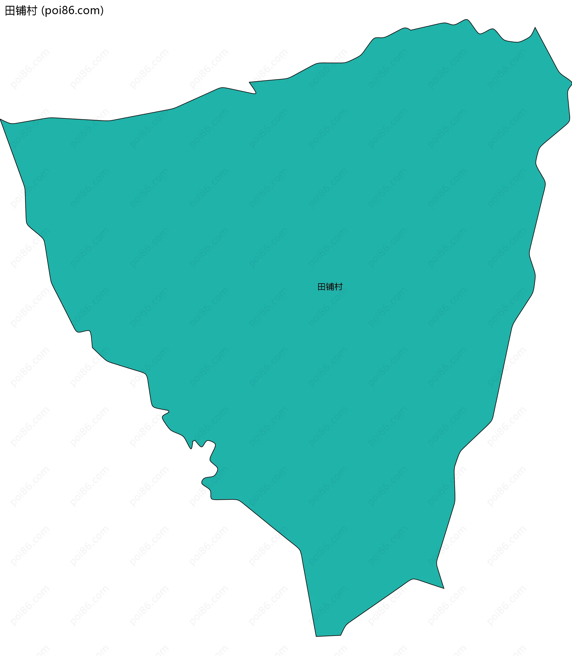 田铺村边界地图