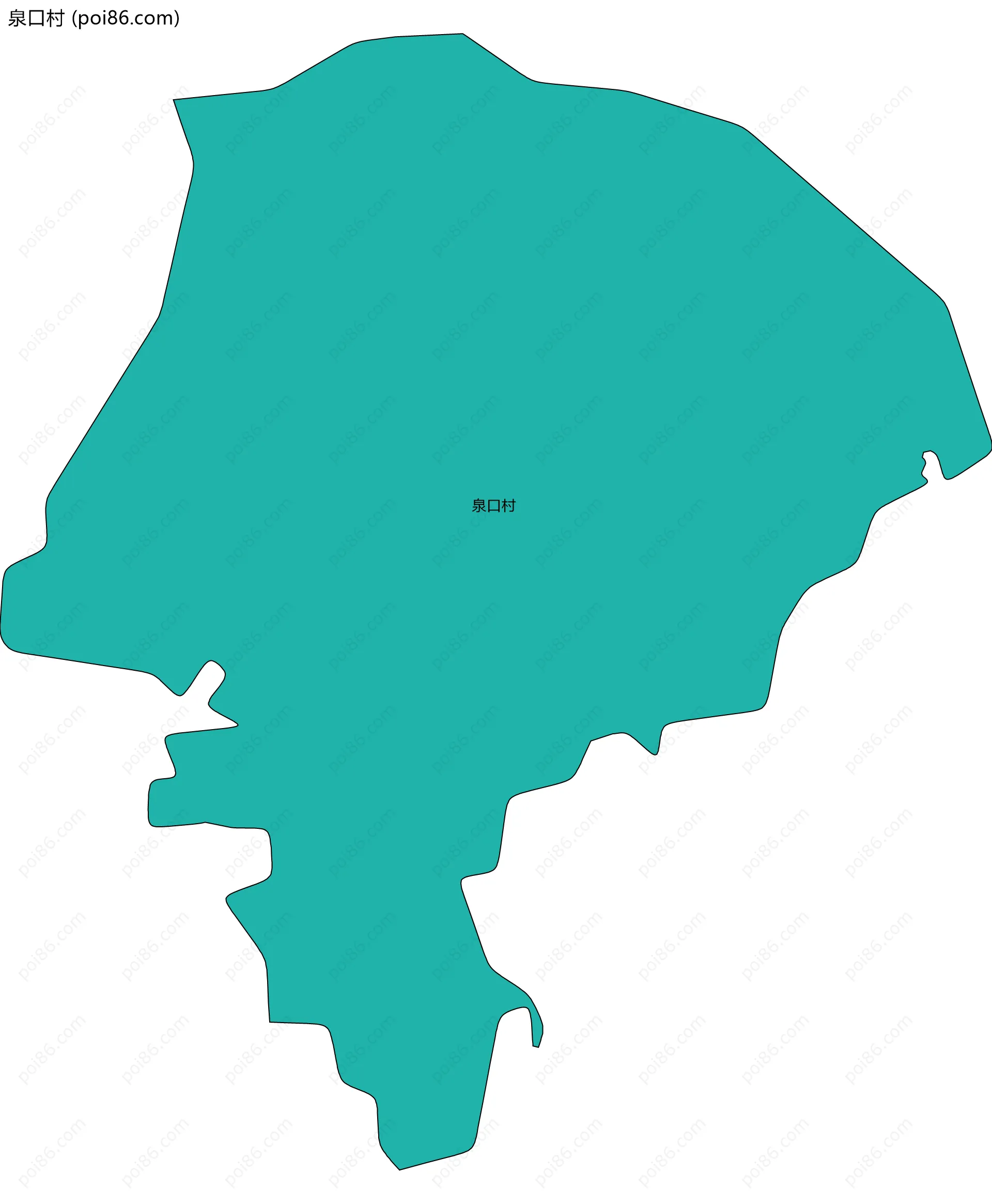 泉口村边界地图