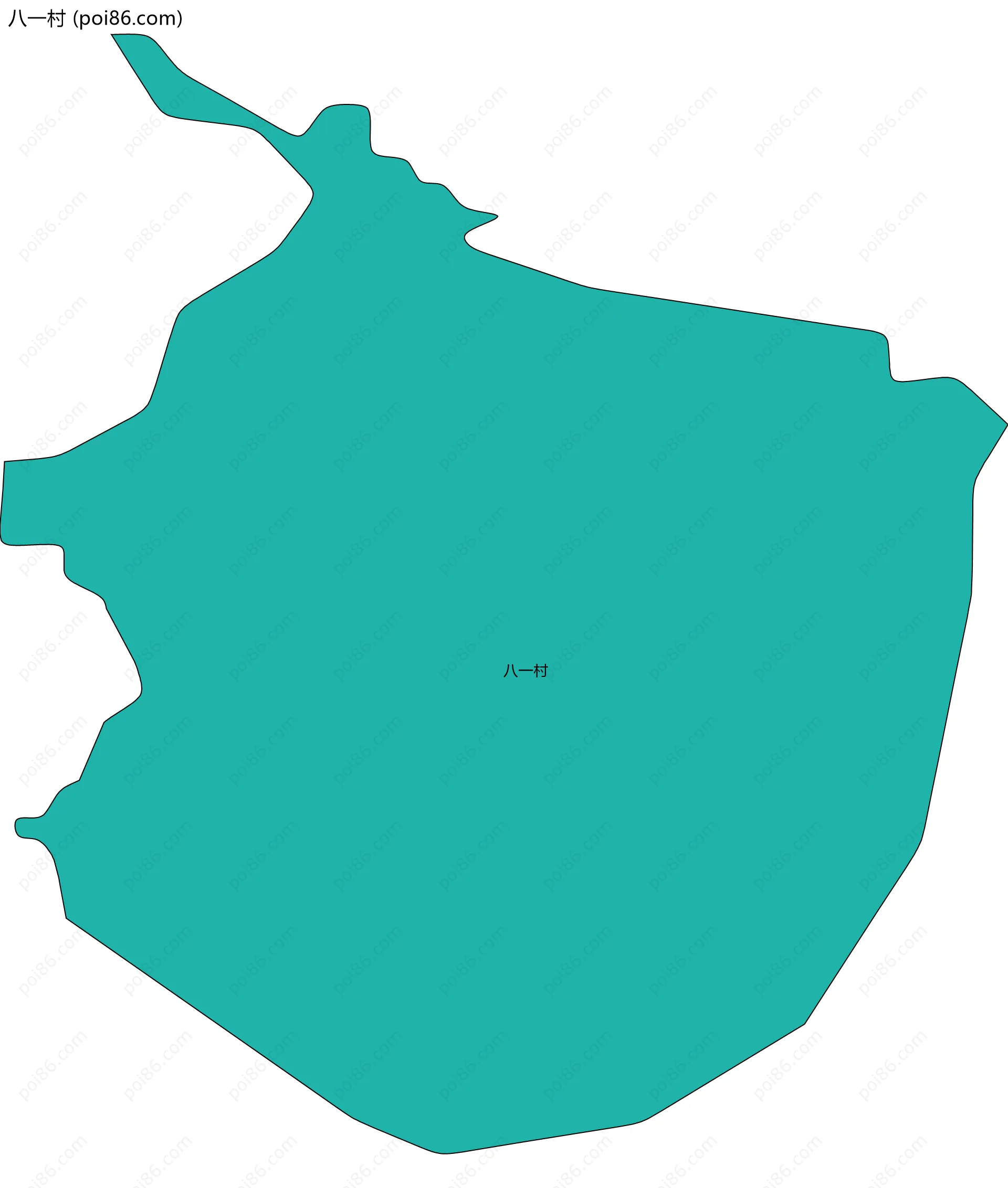 八一村边界地图