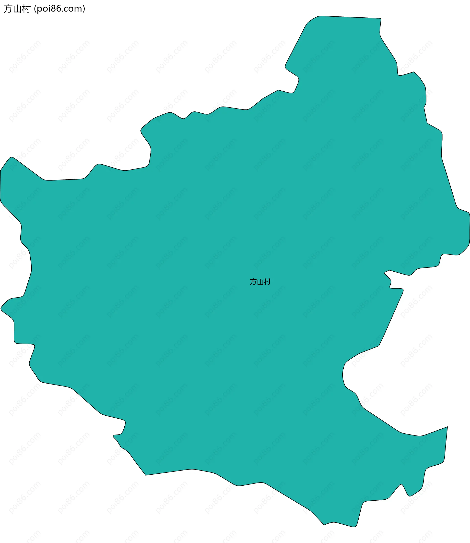 方山村边界地图