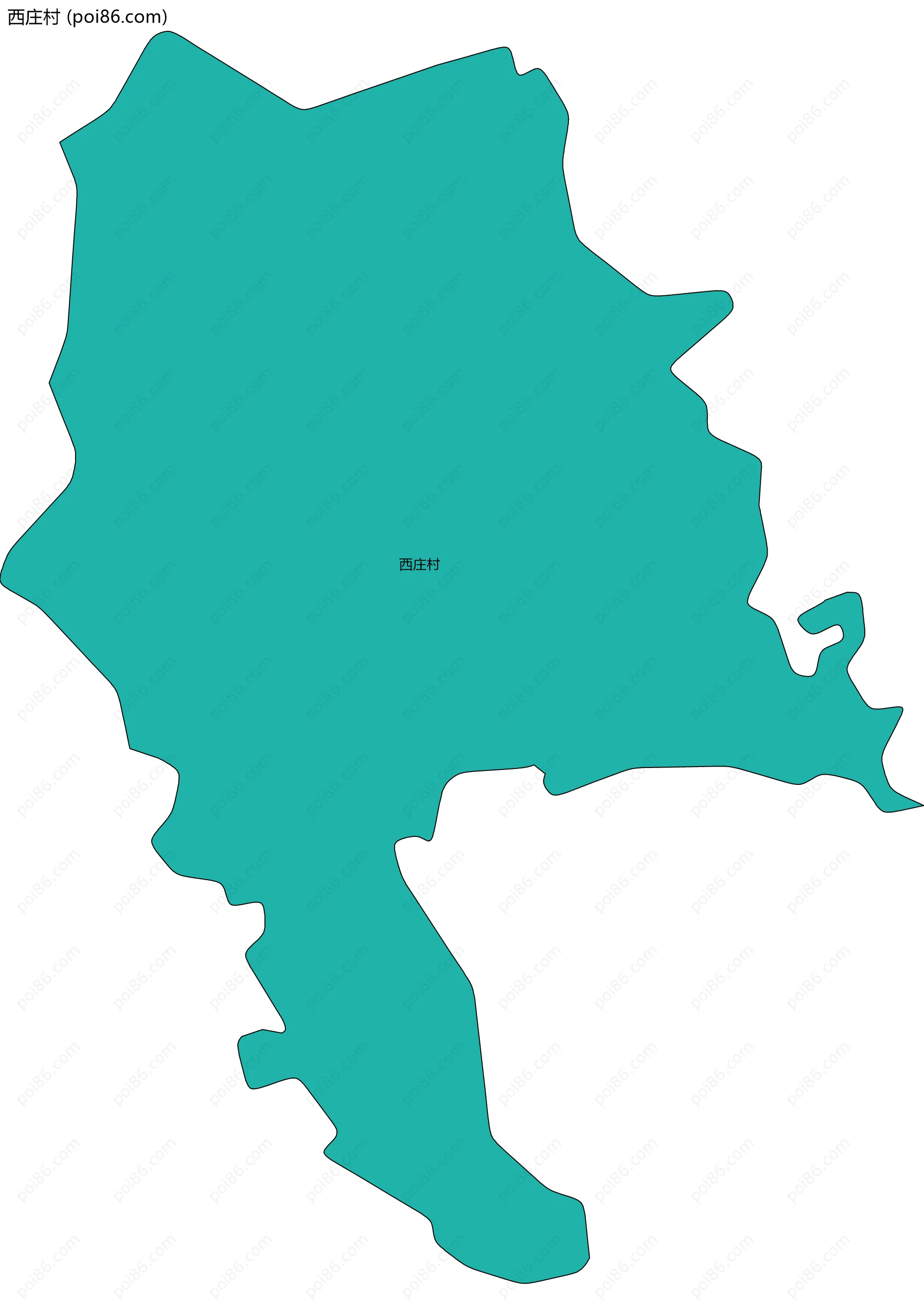 西庄村边界地图