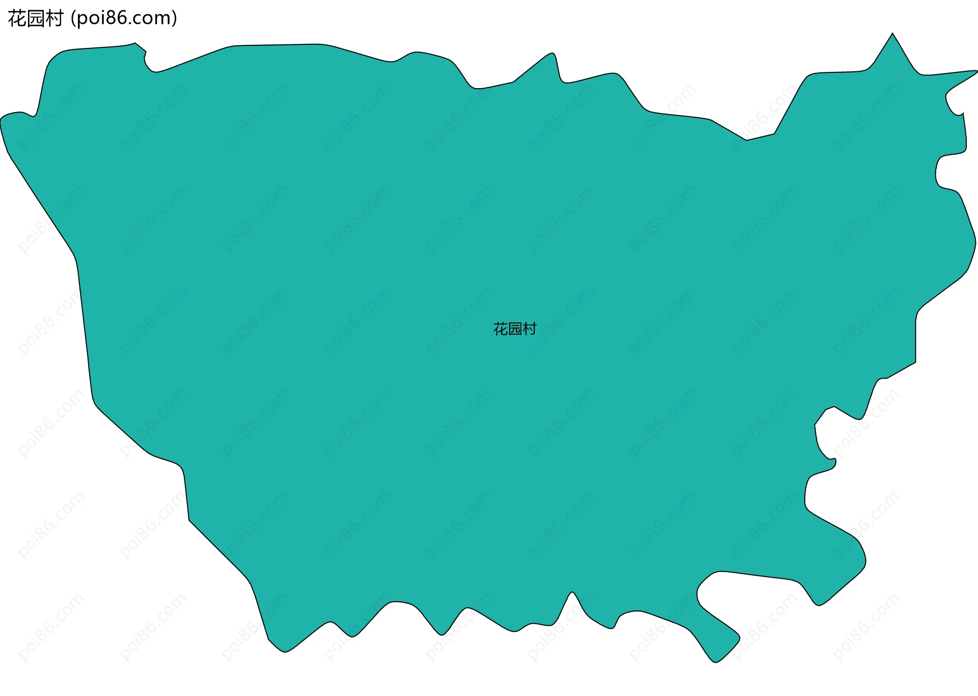 花园村边界地图
