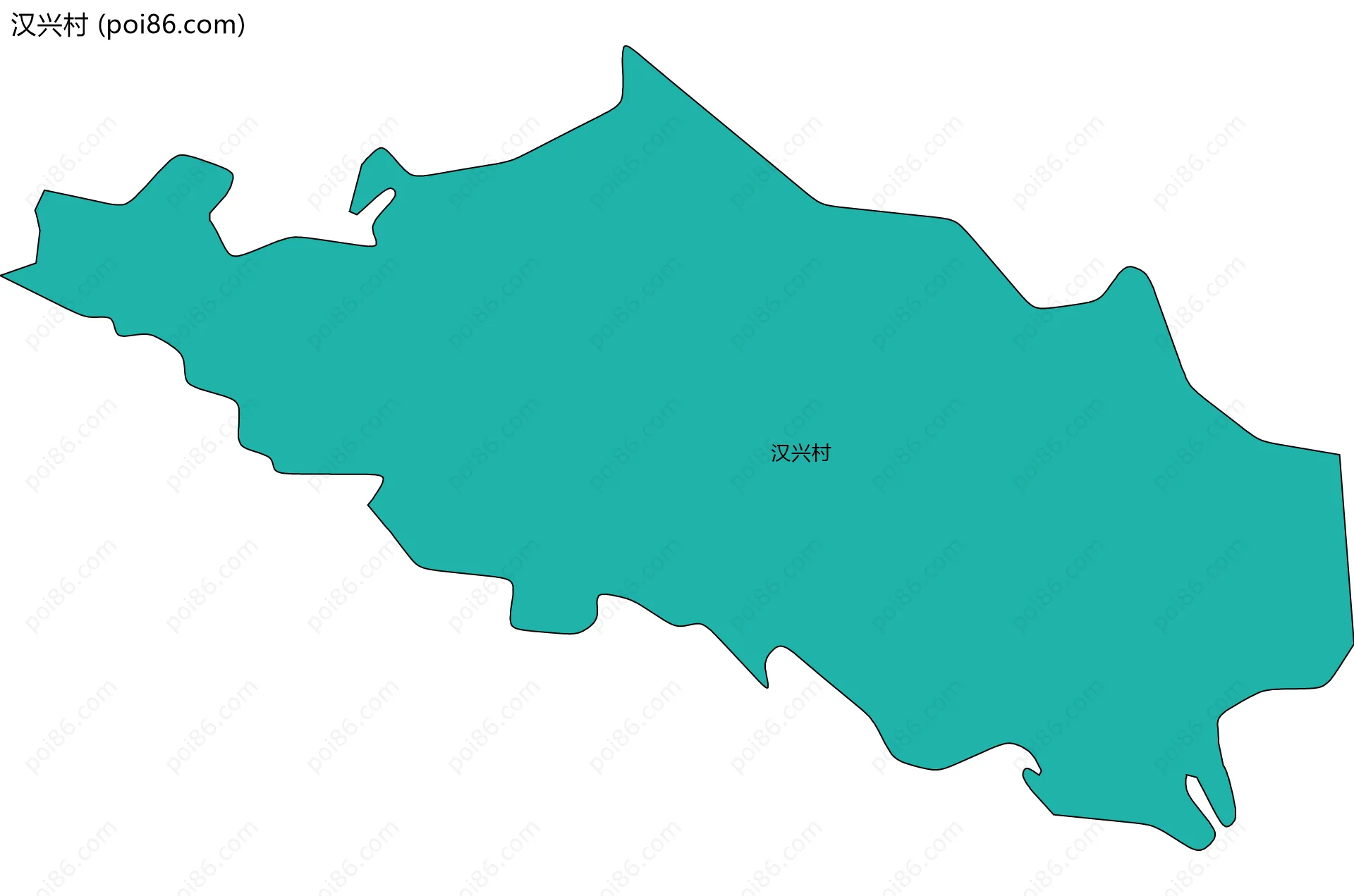 汉兴村边界地图