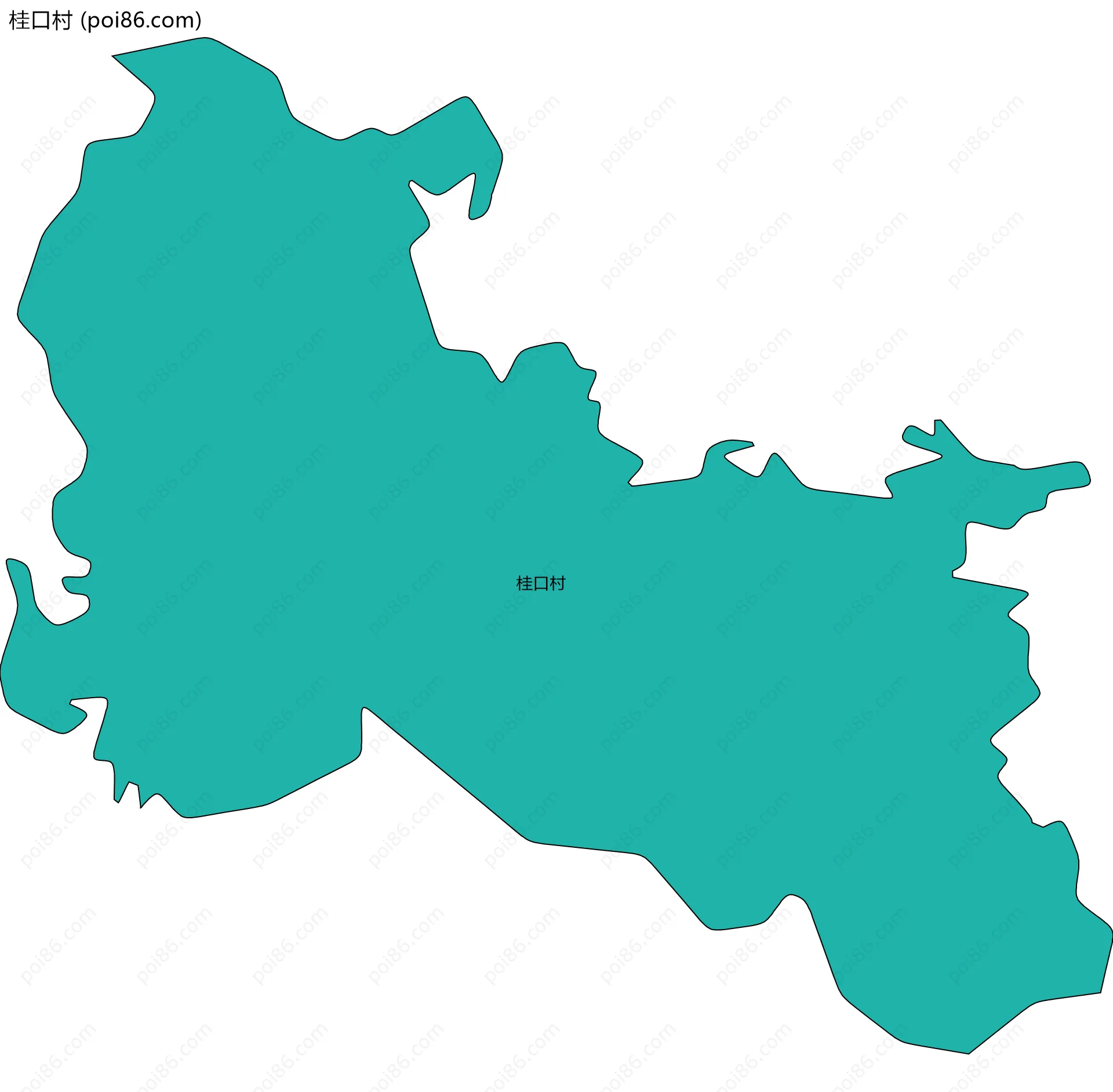 桂口村边界地图