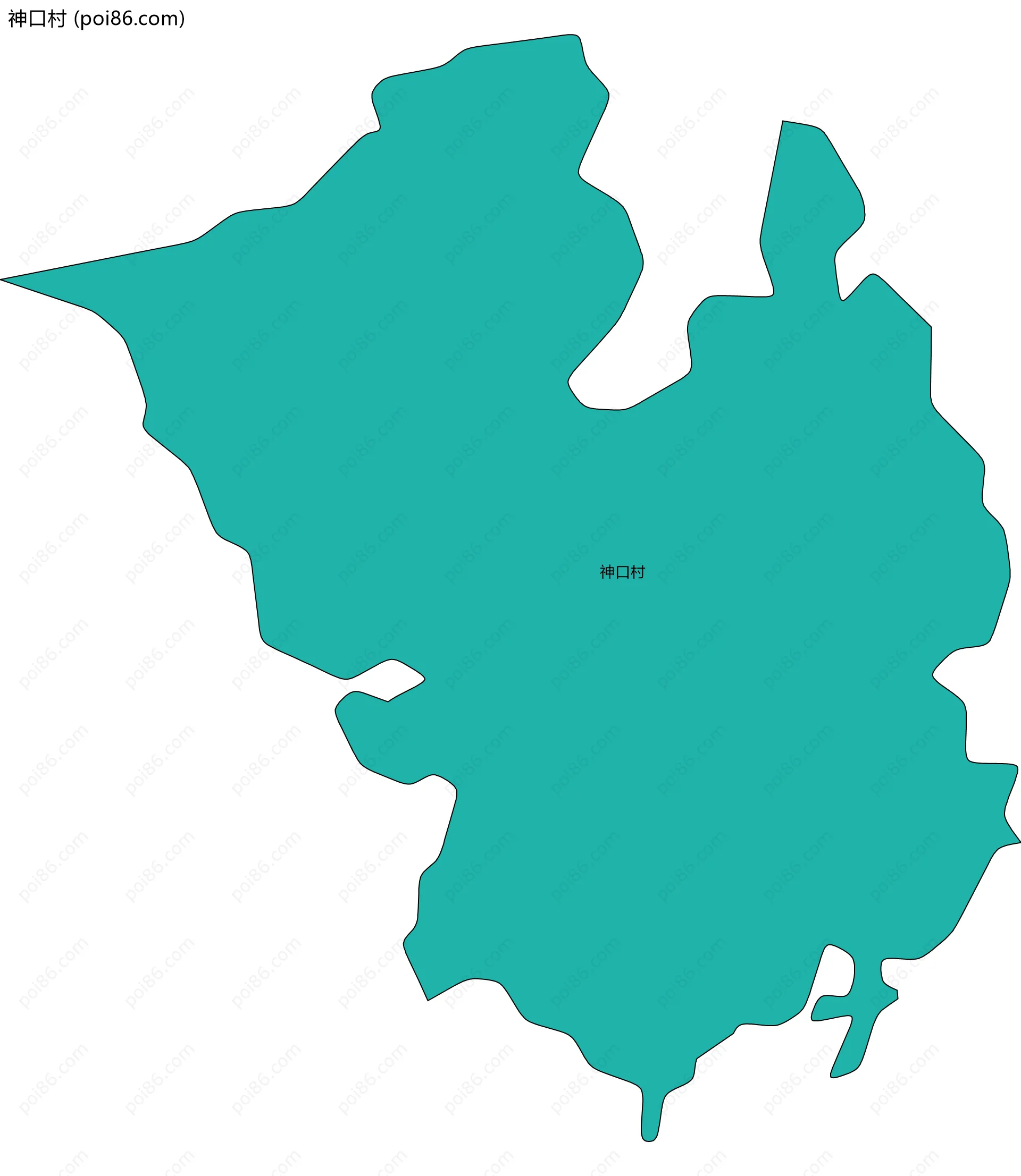 神口村边界地图