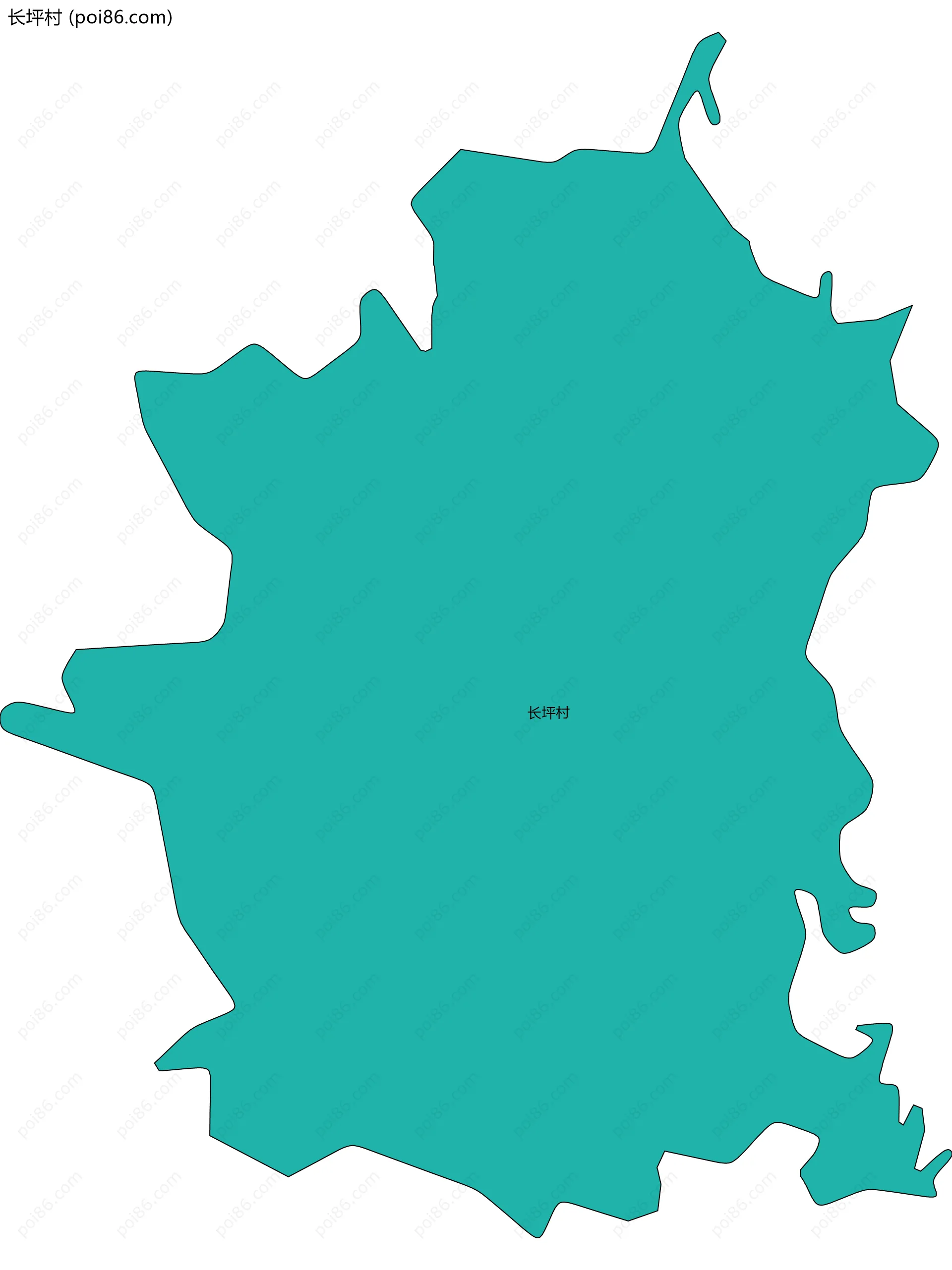 长坪村边界地图