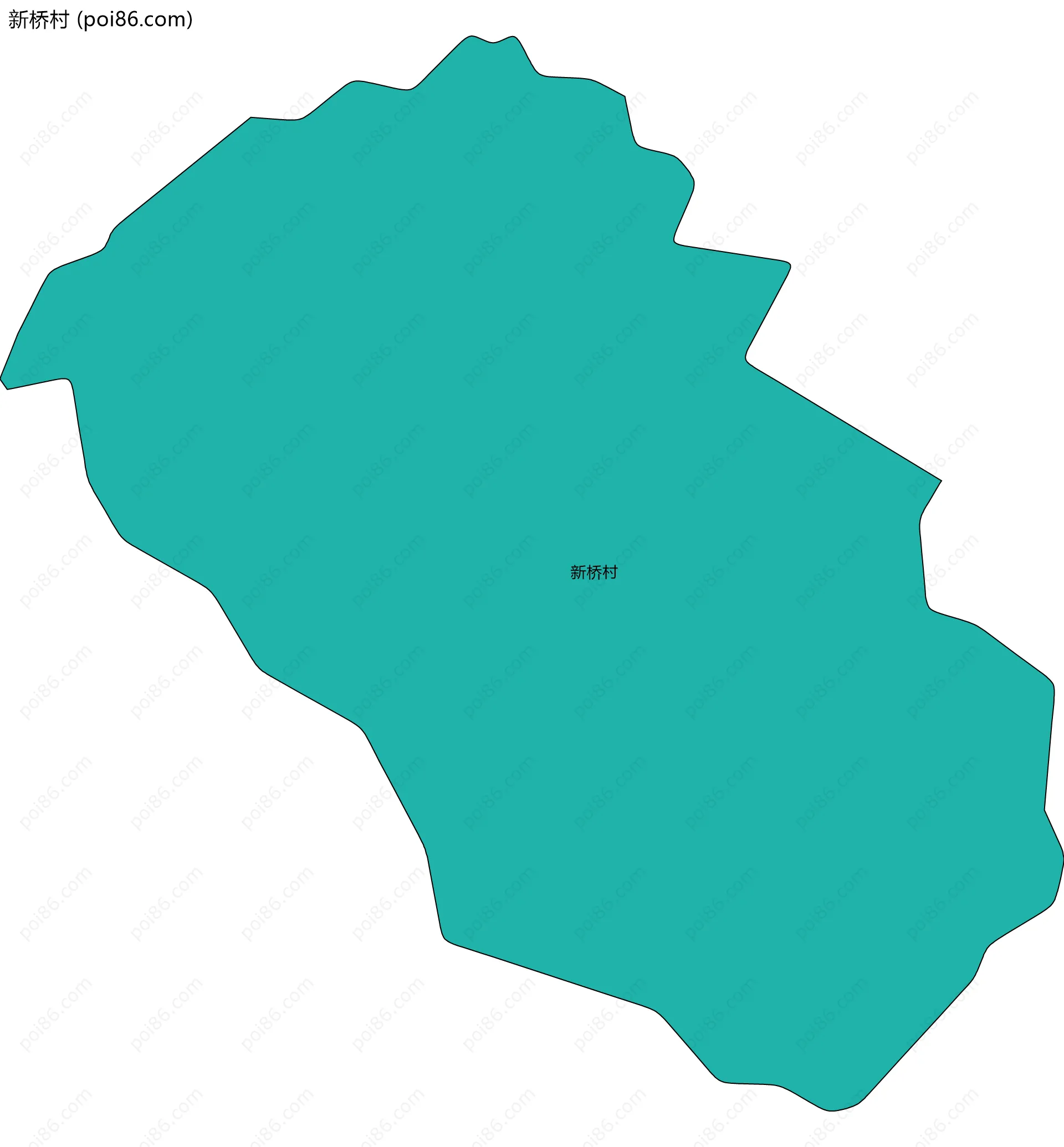 新桥村边界地图