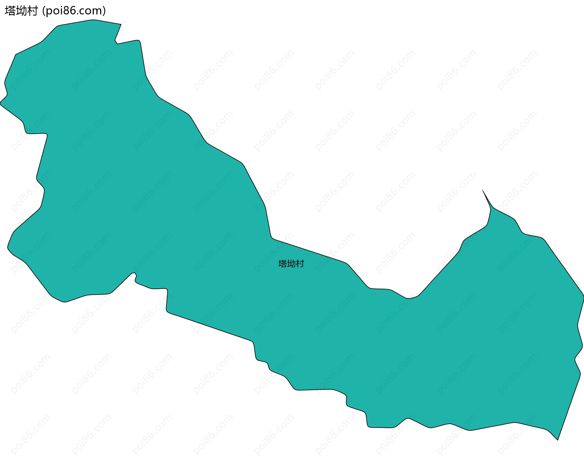 塔坳村边界地图