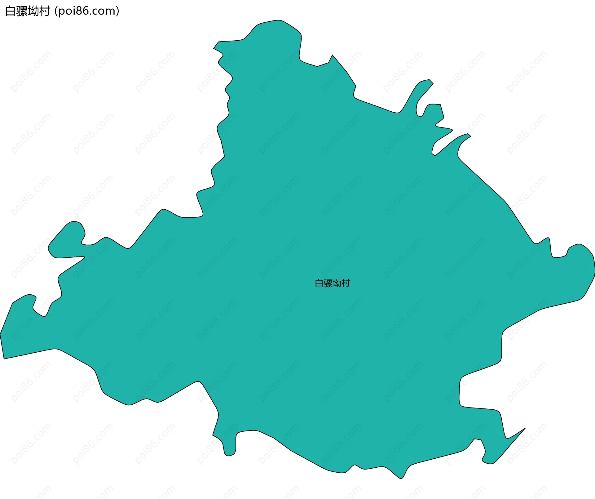 白骡坳村边界地图