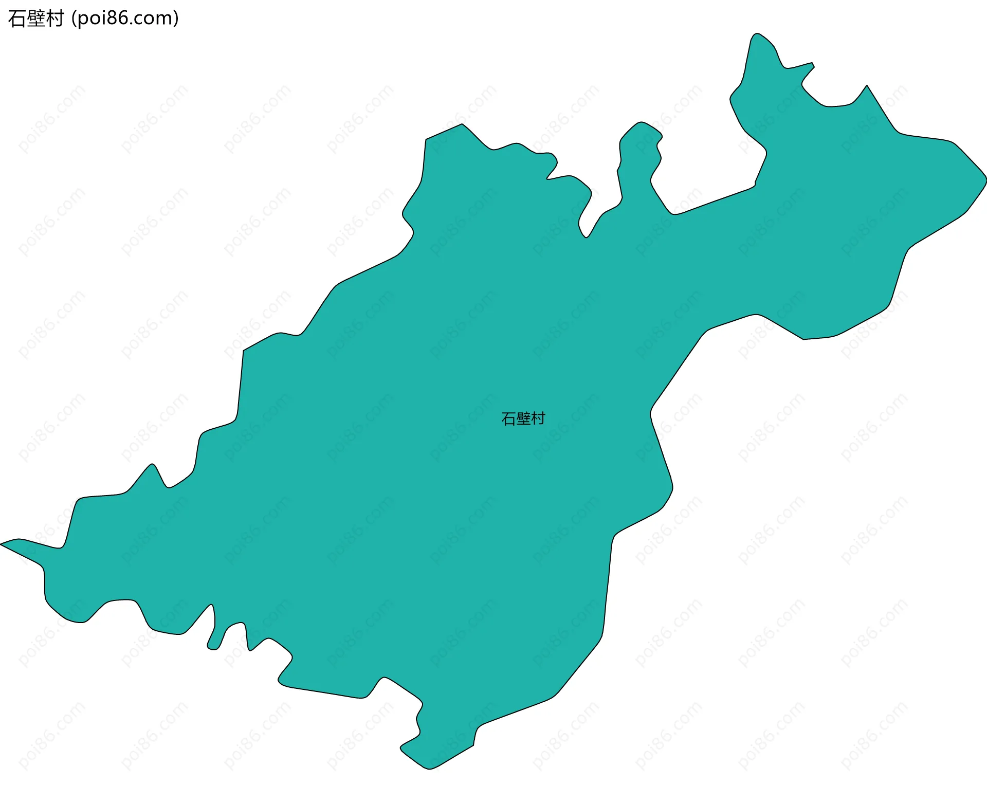 石壁村边界地图