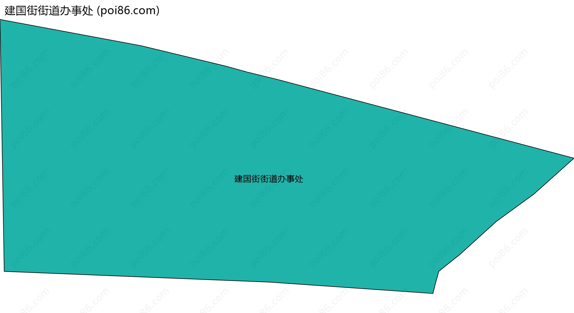 建国街街道办事处边界地图
