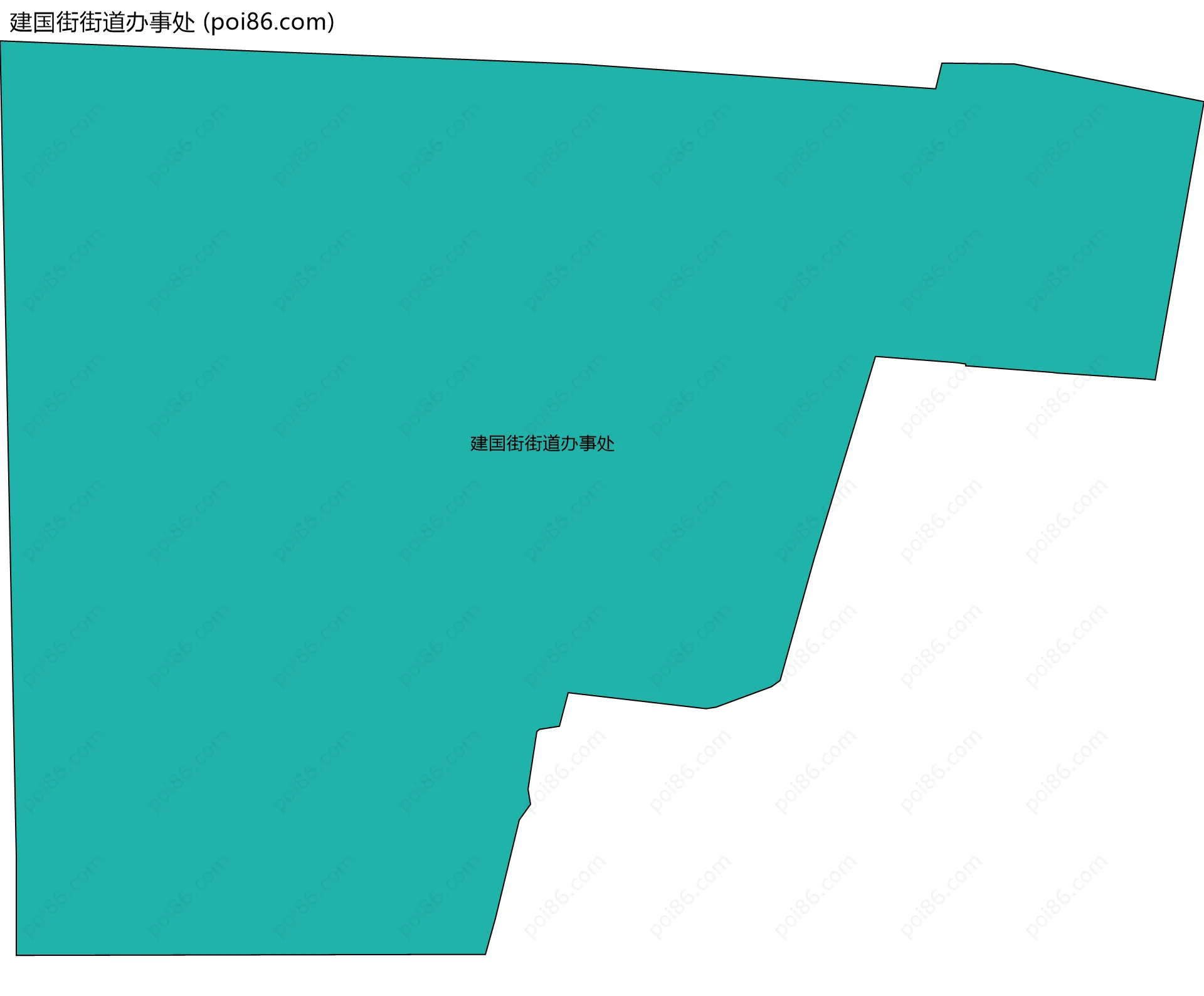 建国街街道办事处边界地图