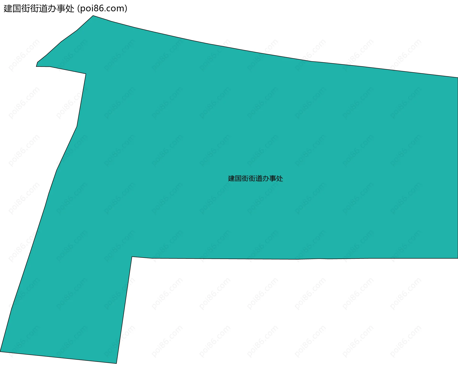 建国街街道办事处边界地图