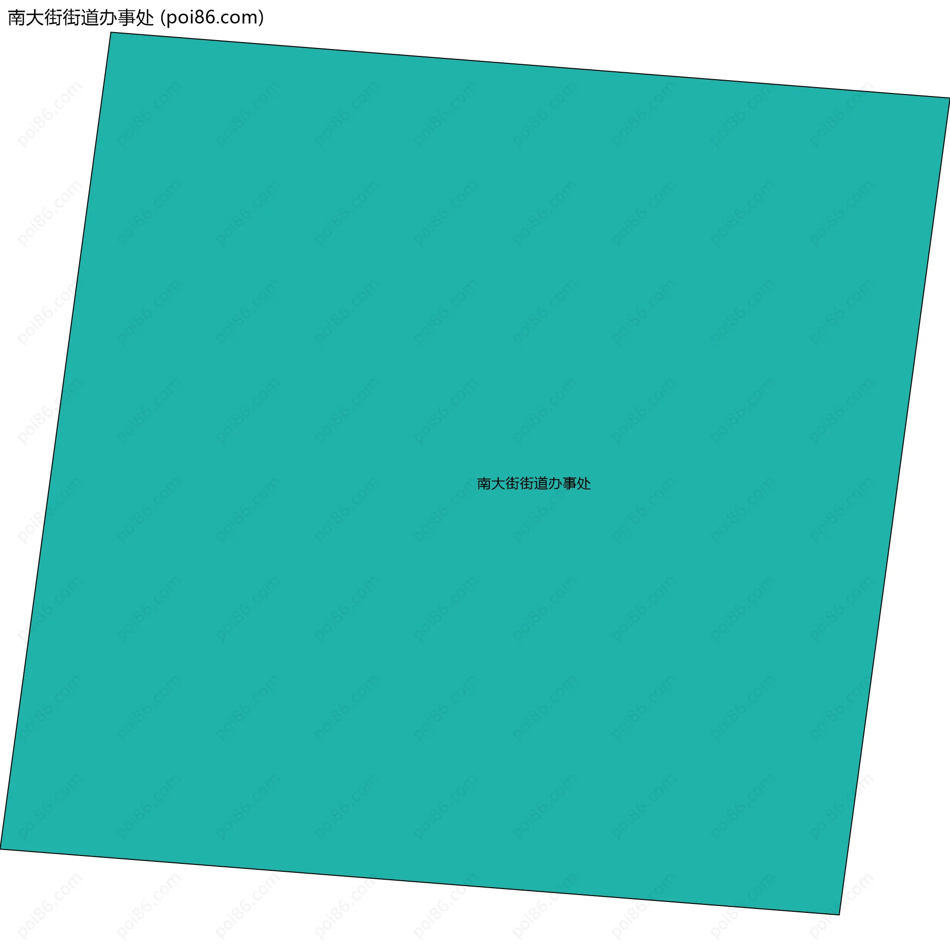 南大街街道办事处边界地图