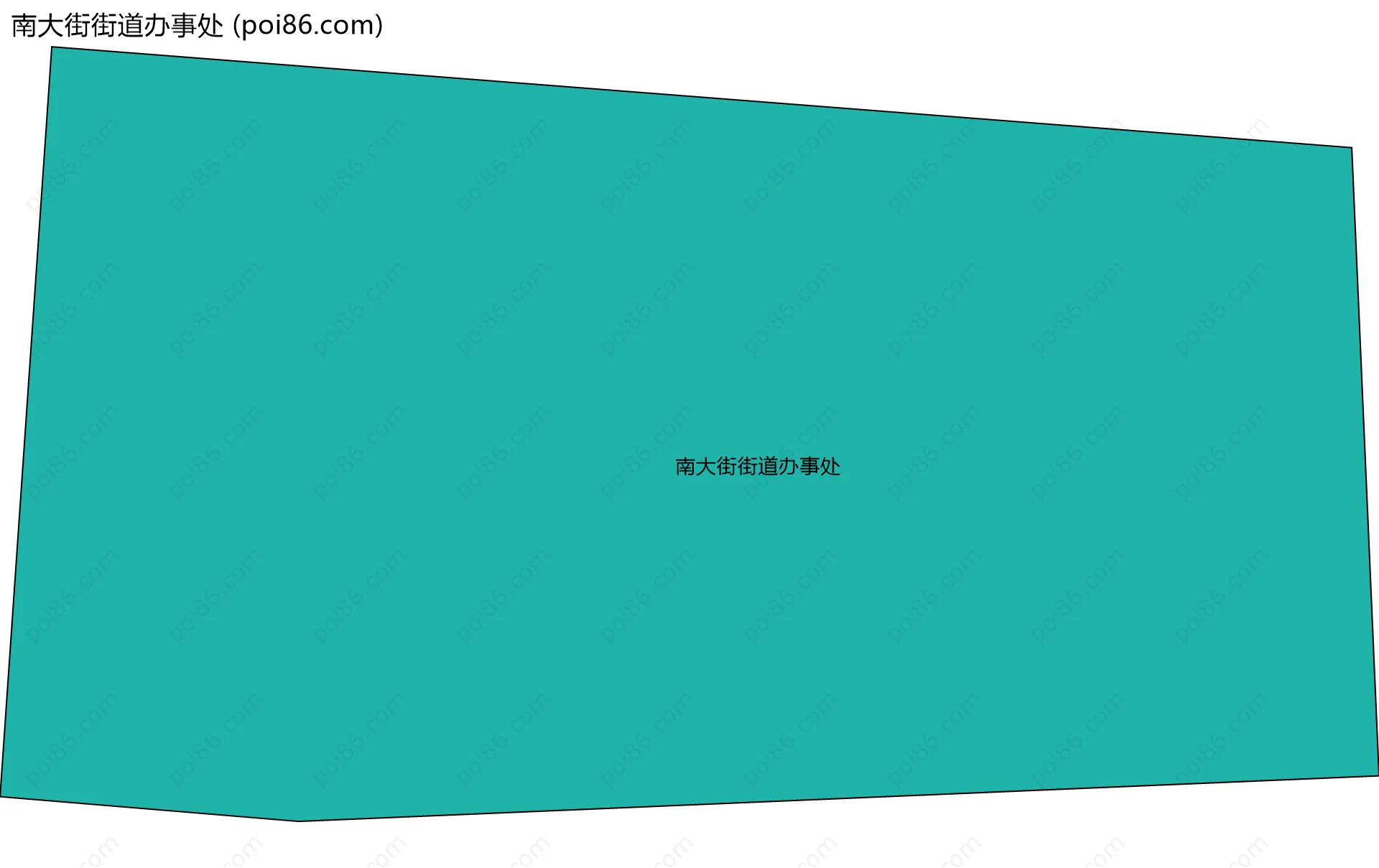 南大街街道办事处边界地图