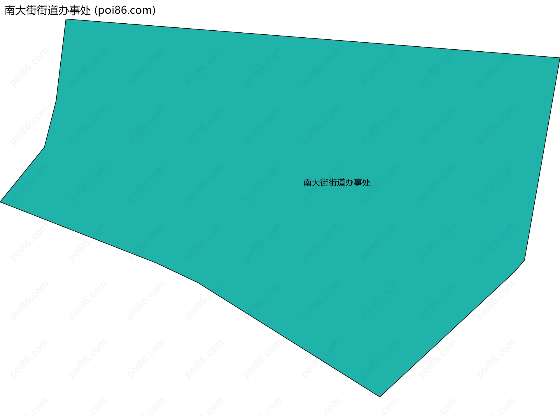 南大街街道办事处边界地图