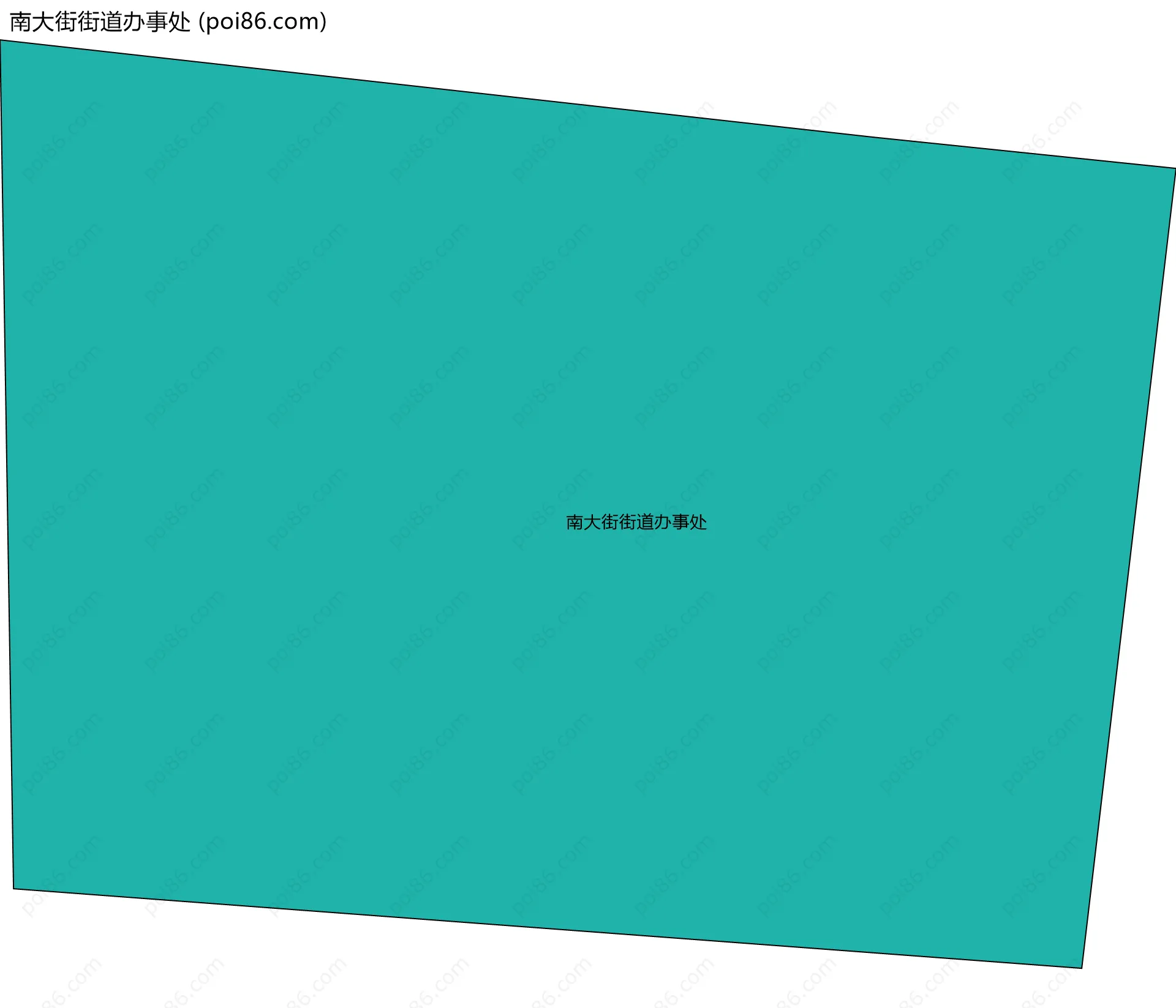 南大街街道办事处边界地图