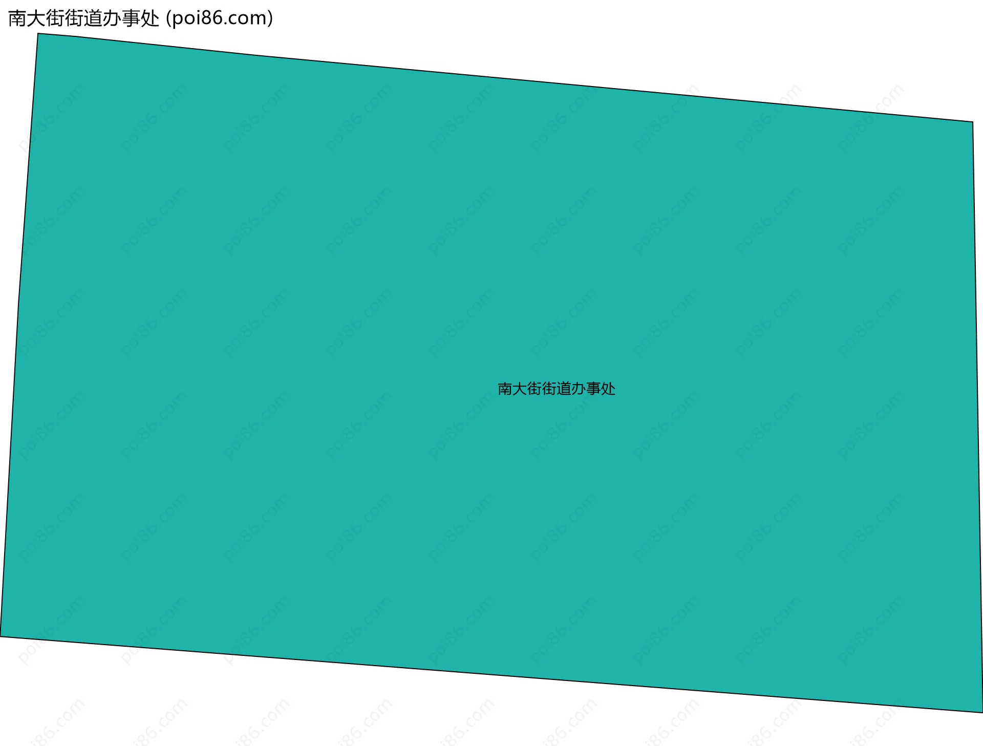 南大街街道办事处边界地图