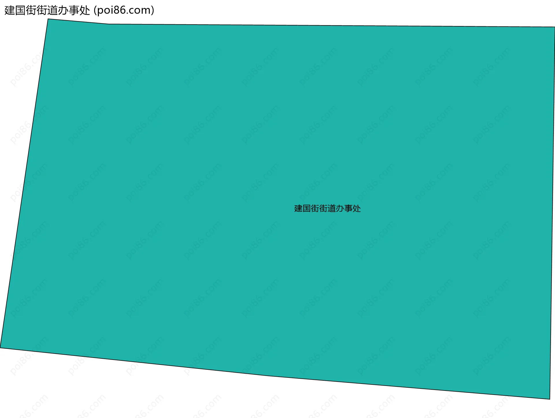 建国街街道办事处边界地图