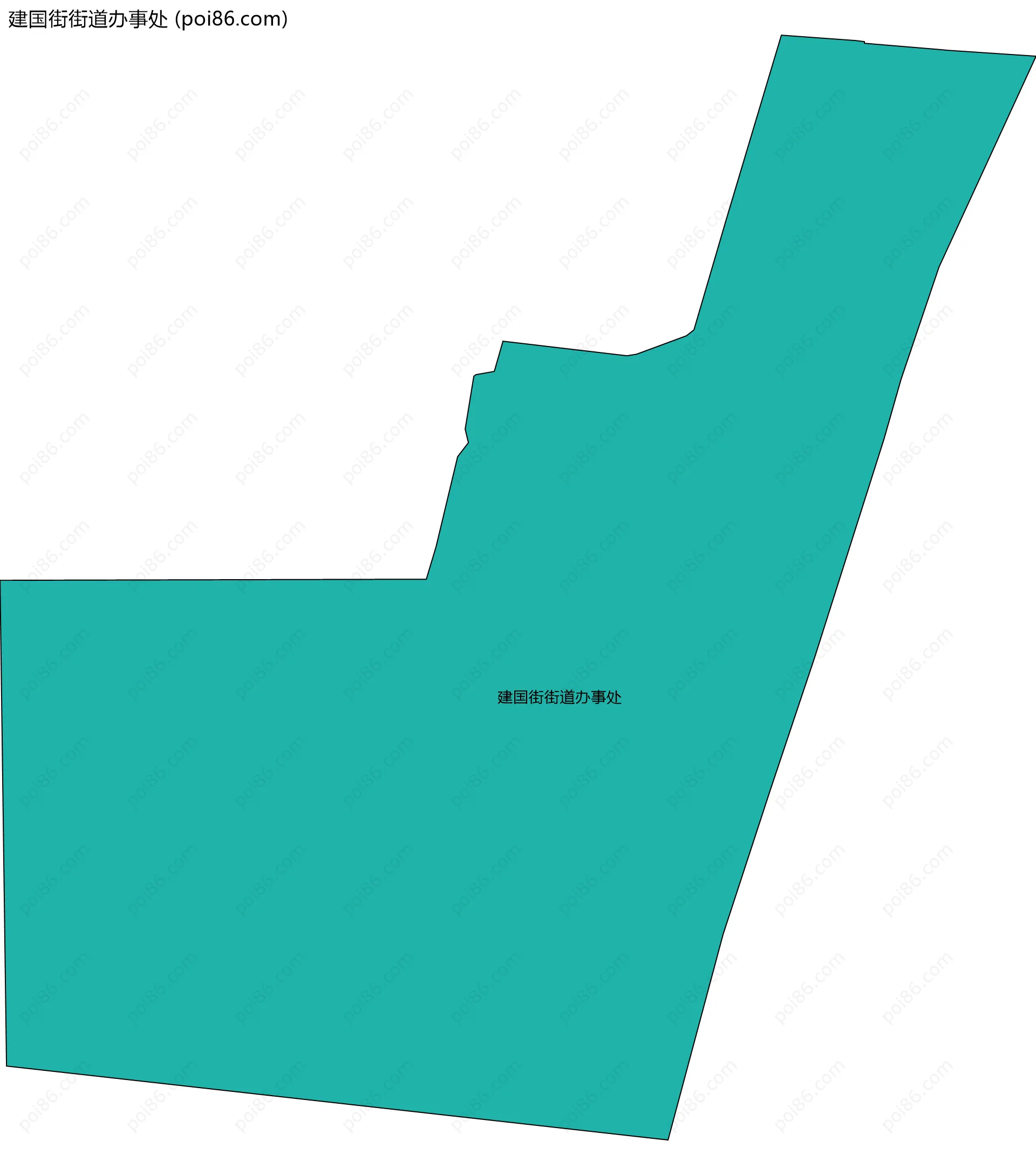 建国街街道办事处边界地图