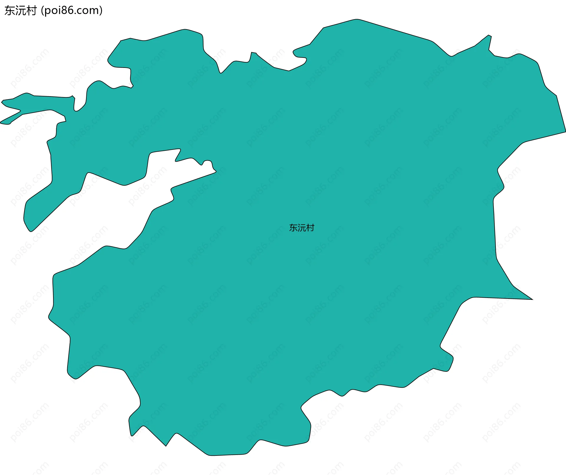 东沅村边界地图