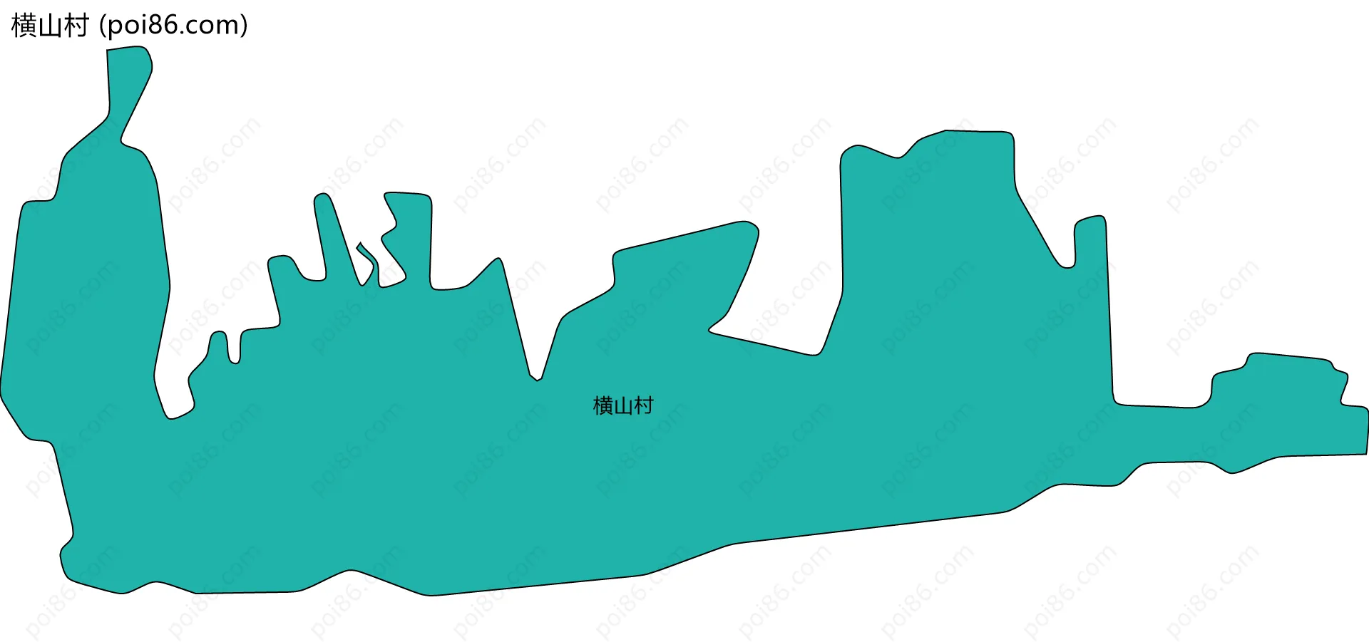 横山村边界地图