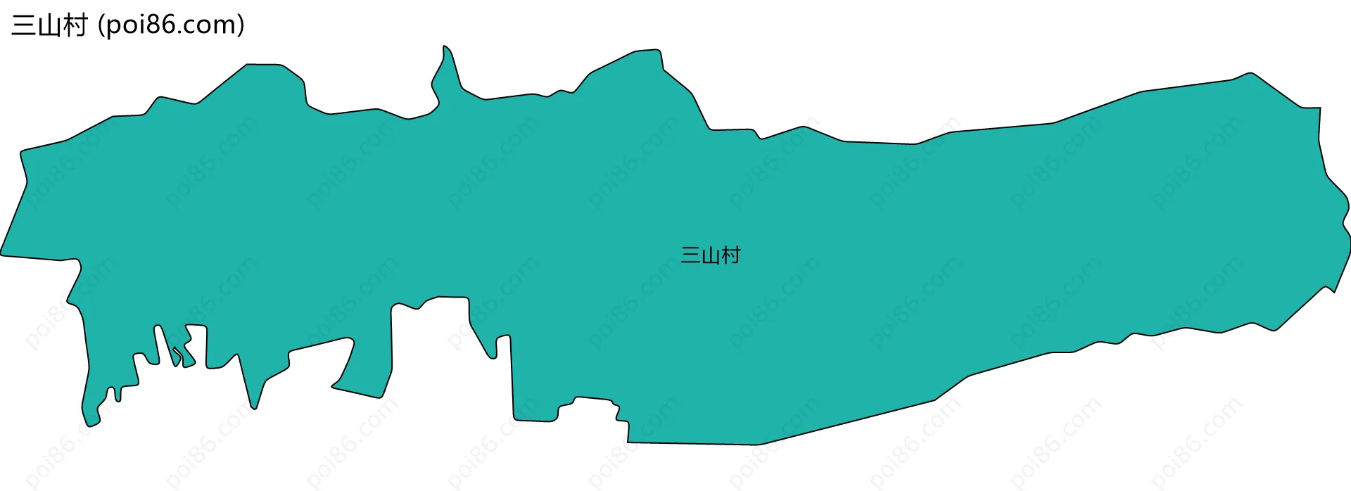 三山村边界地图