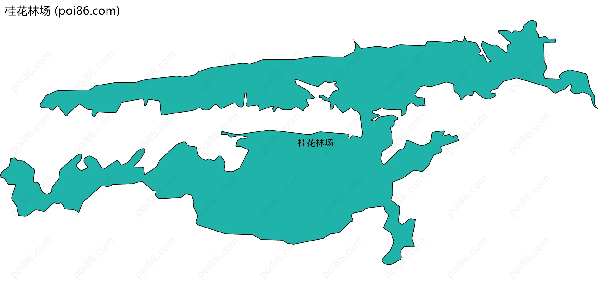 桂花林场边界地图