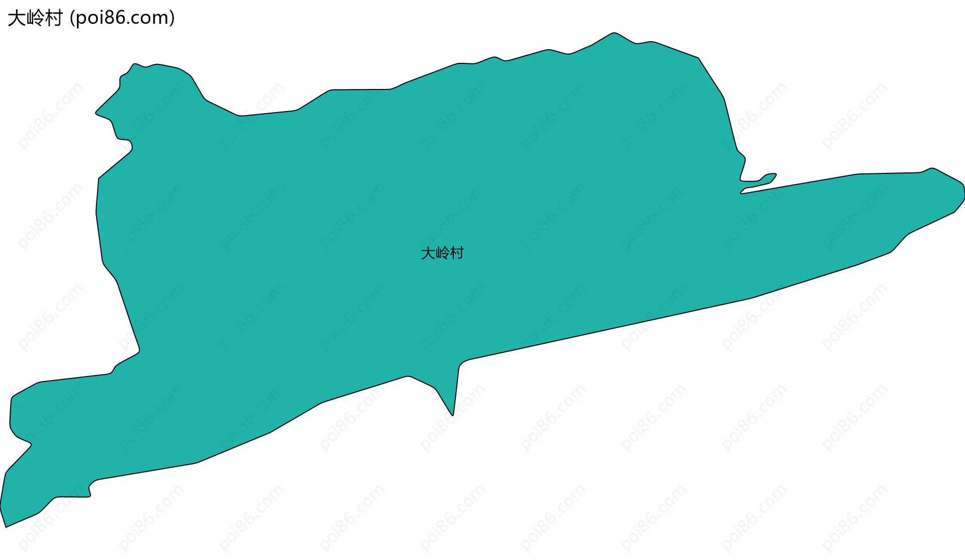 大岭村边界地图