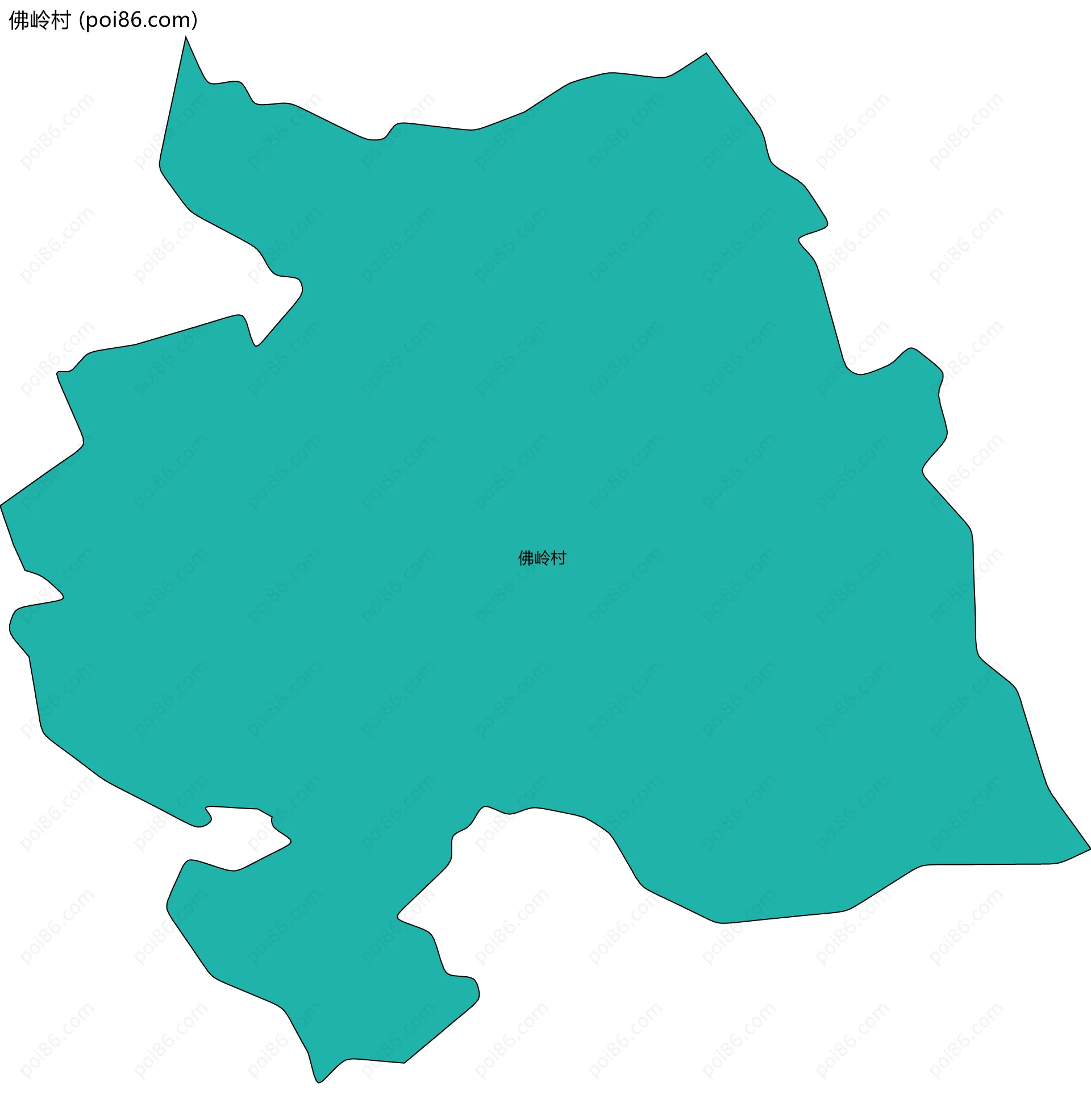 佛岭村边界地图