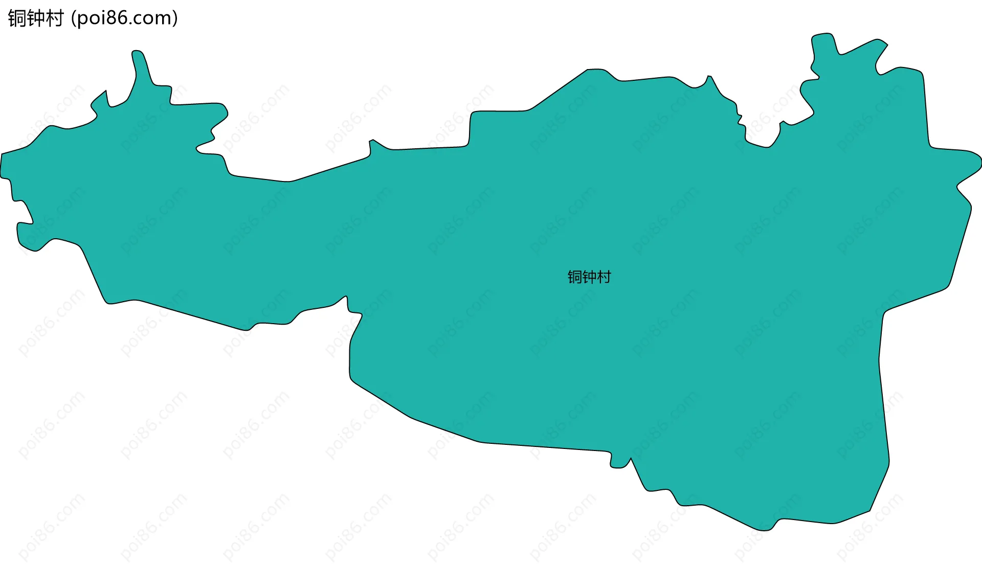 铜钟村边界地图