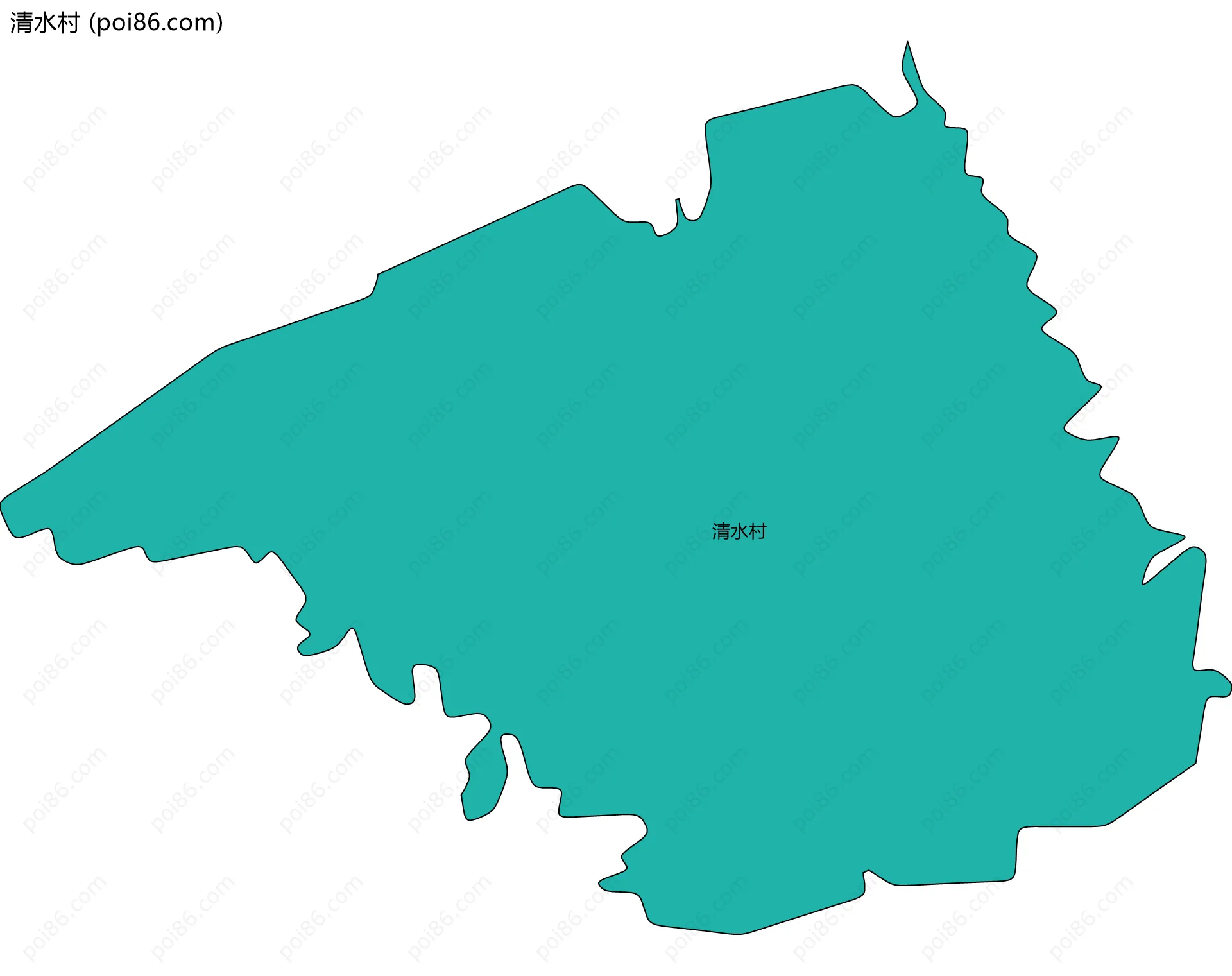 清水村边界地图
