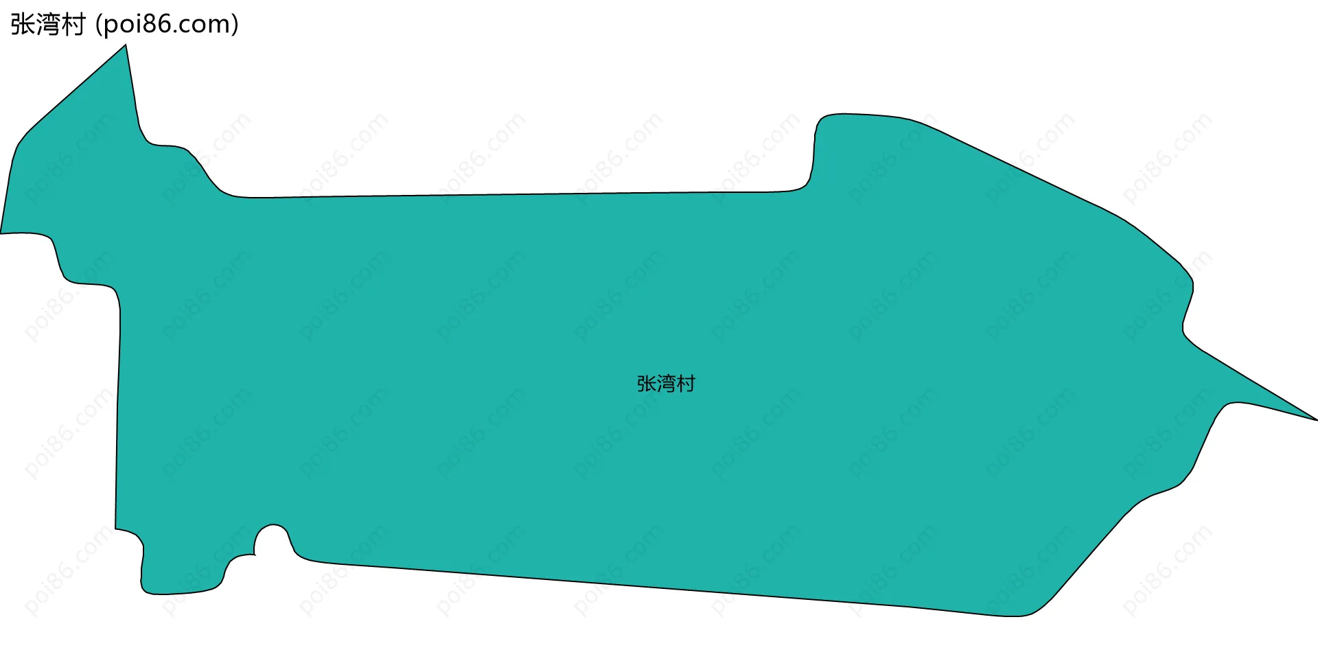 张湾村边界地图