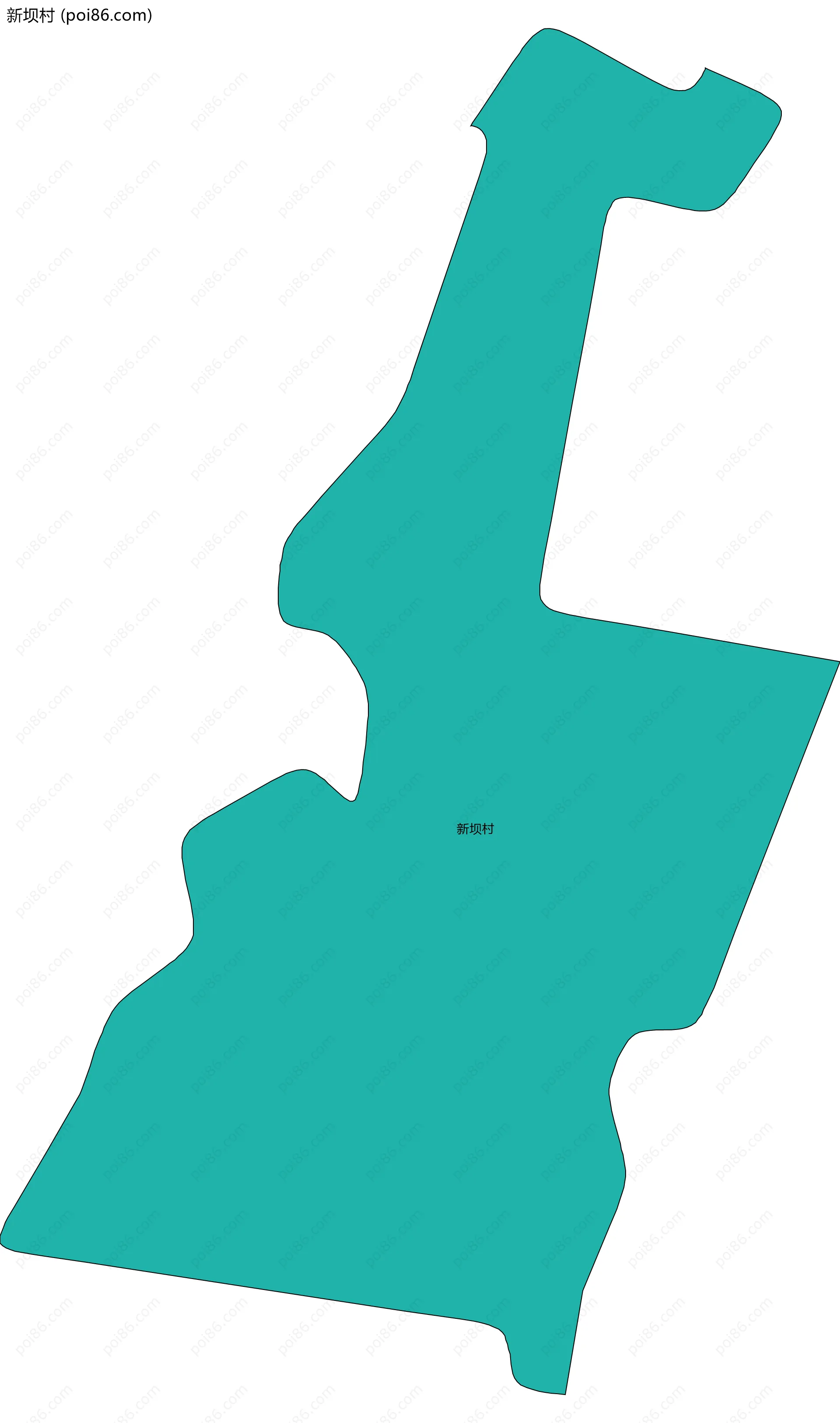 新坝村边界地图