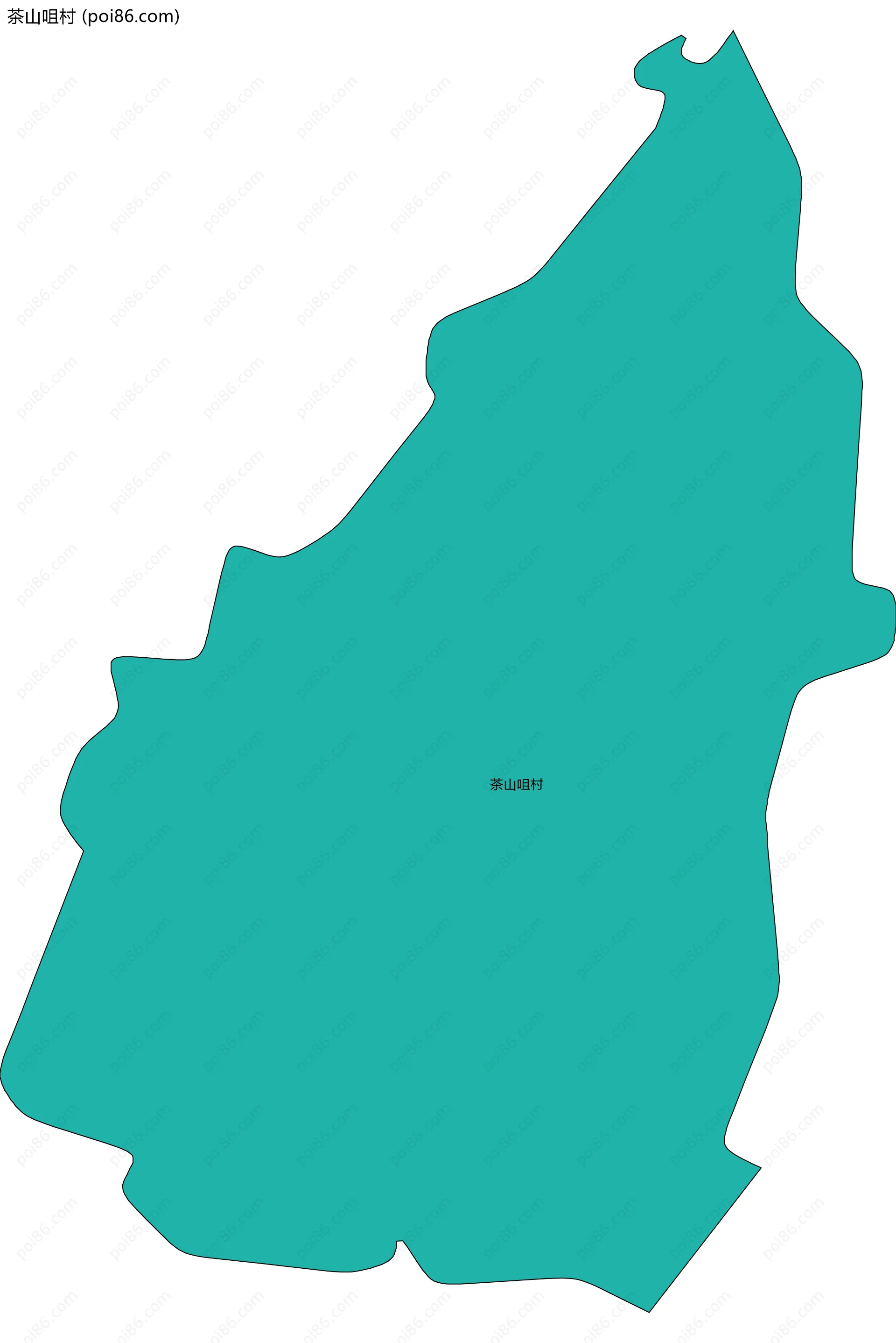 茶山咀村边界地图