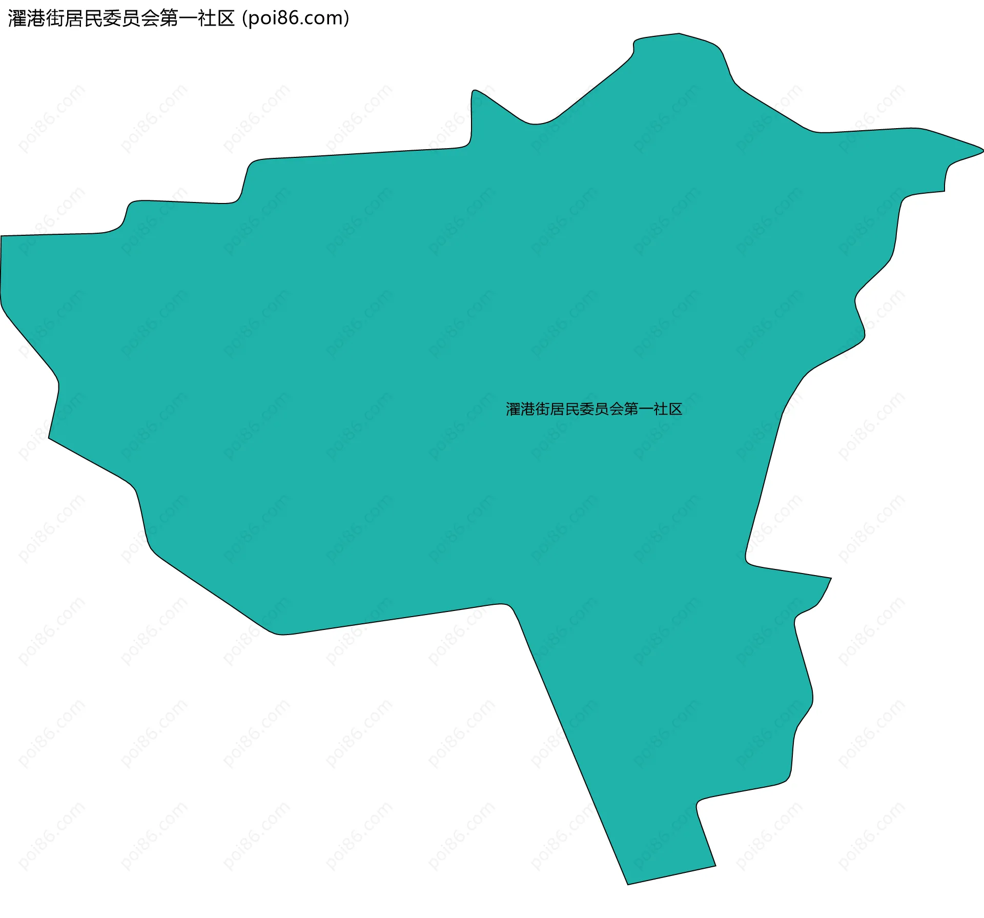 濯港街居民委员会第一社区边界地图