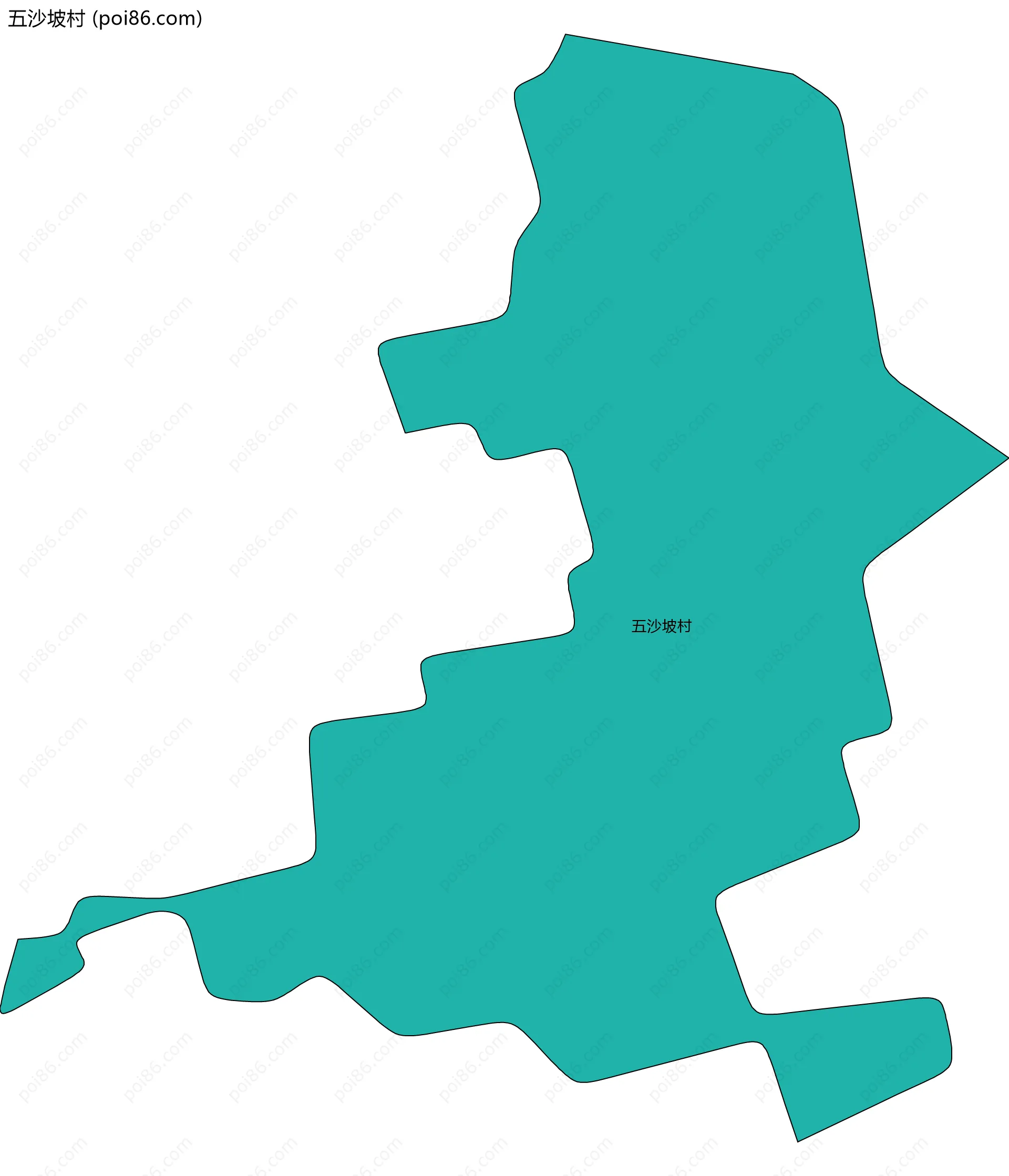 五沙坡村边界地图