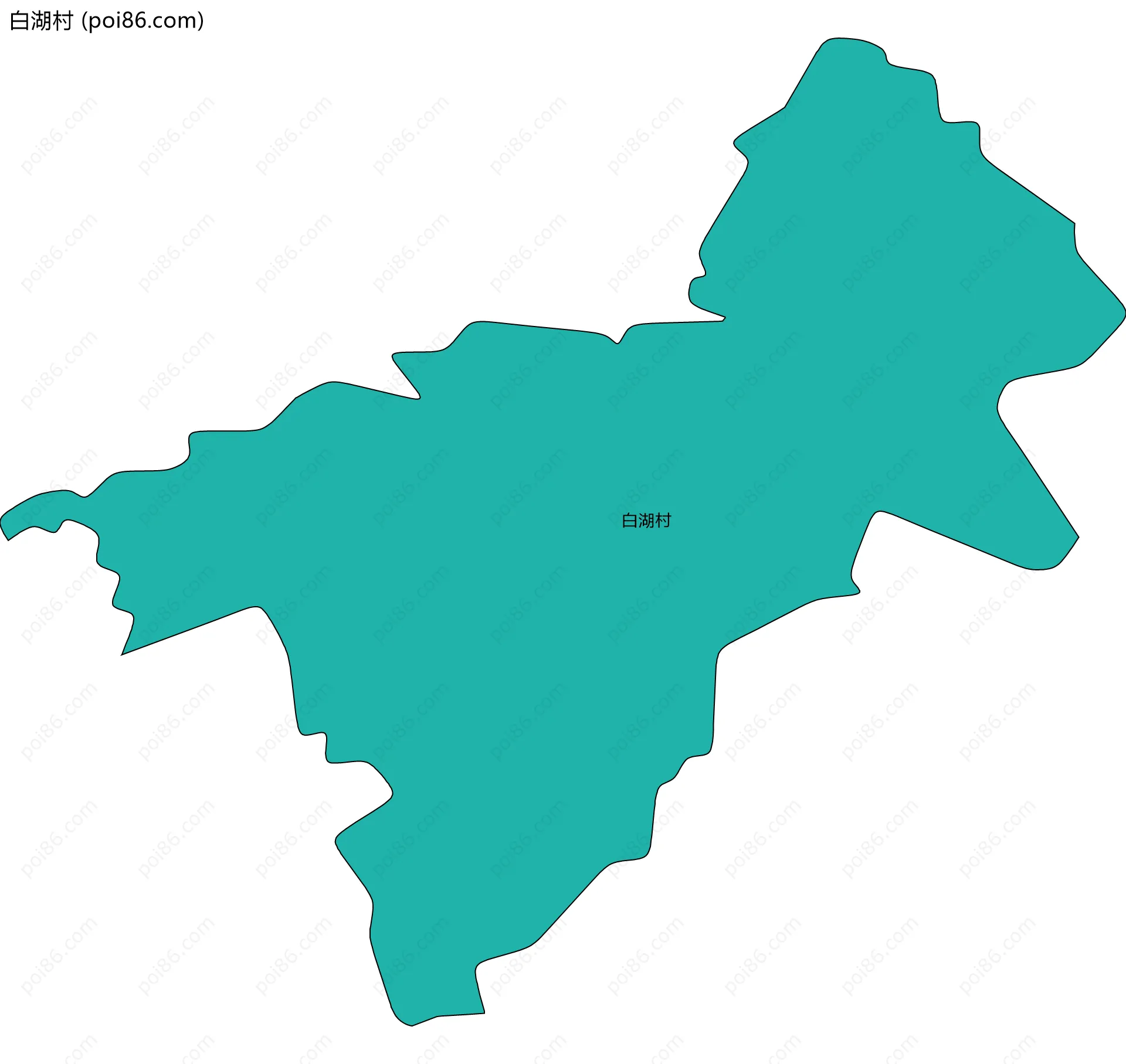 白湖村边界地图