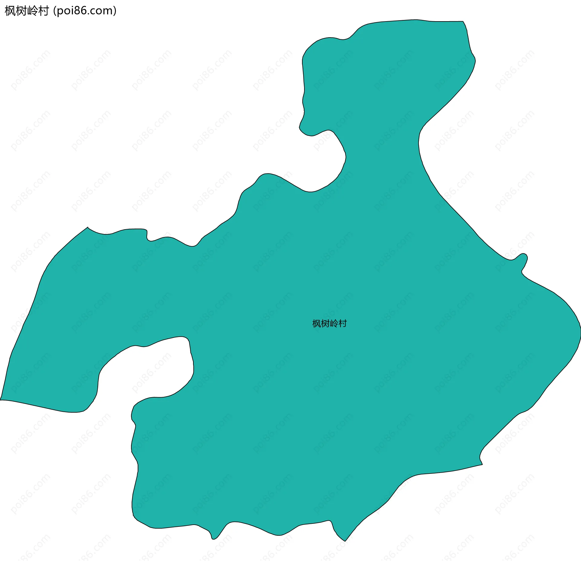 枫树岭村边界地图
