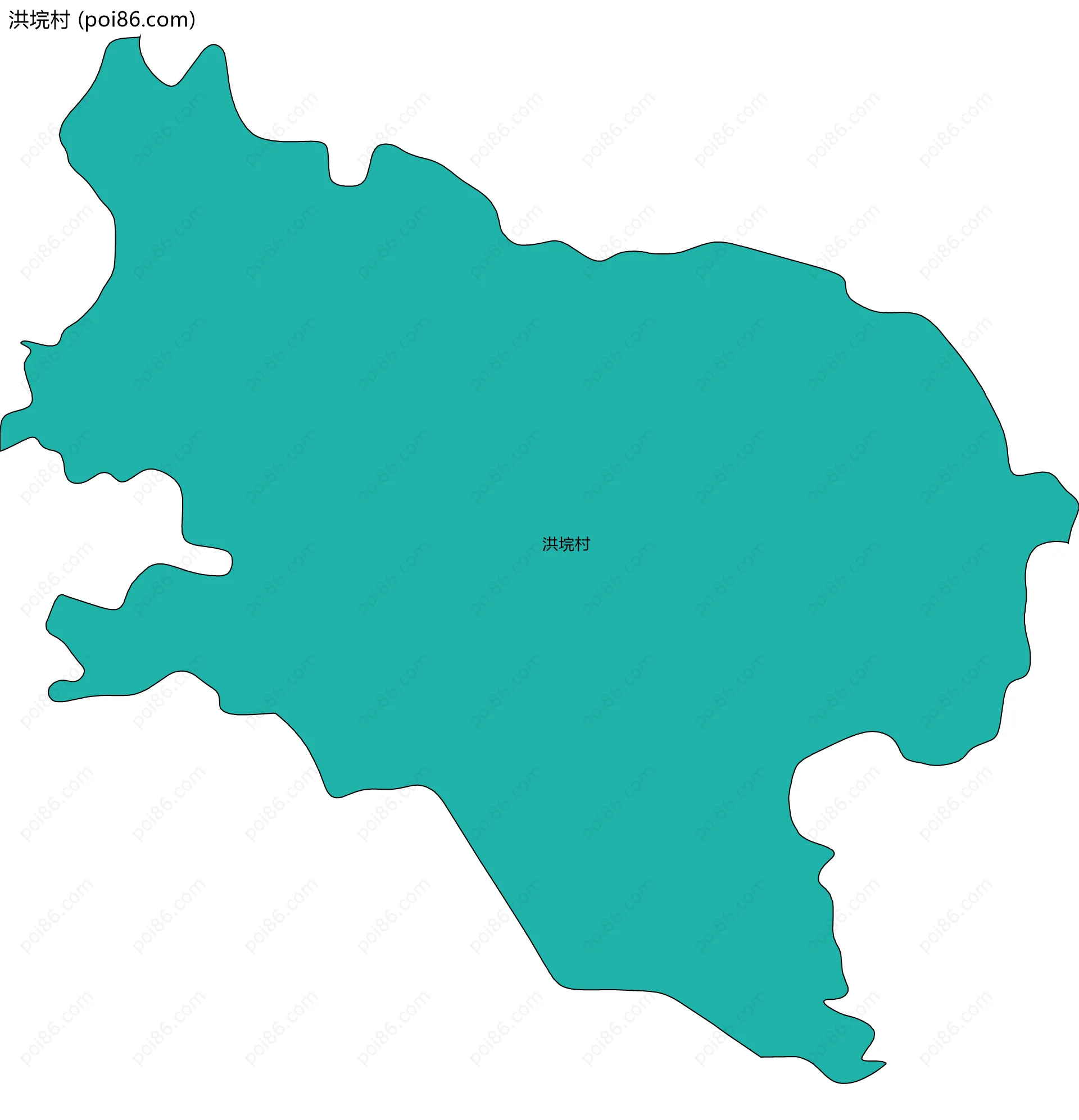 洪垸村边界地图