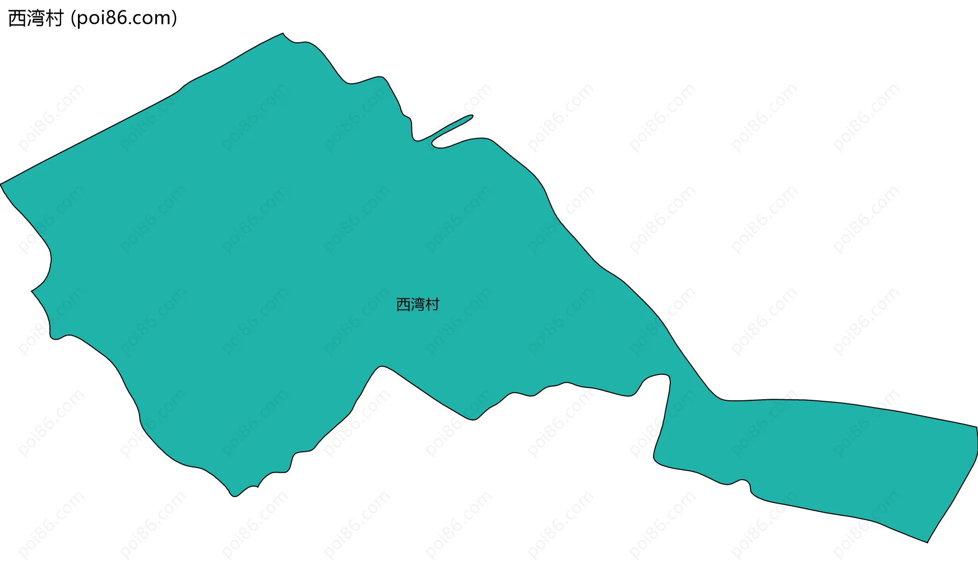 西湾村边界地图