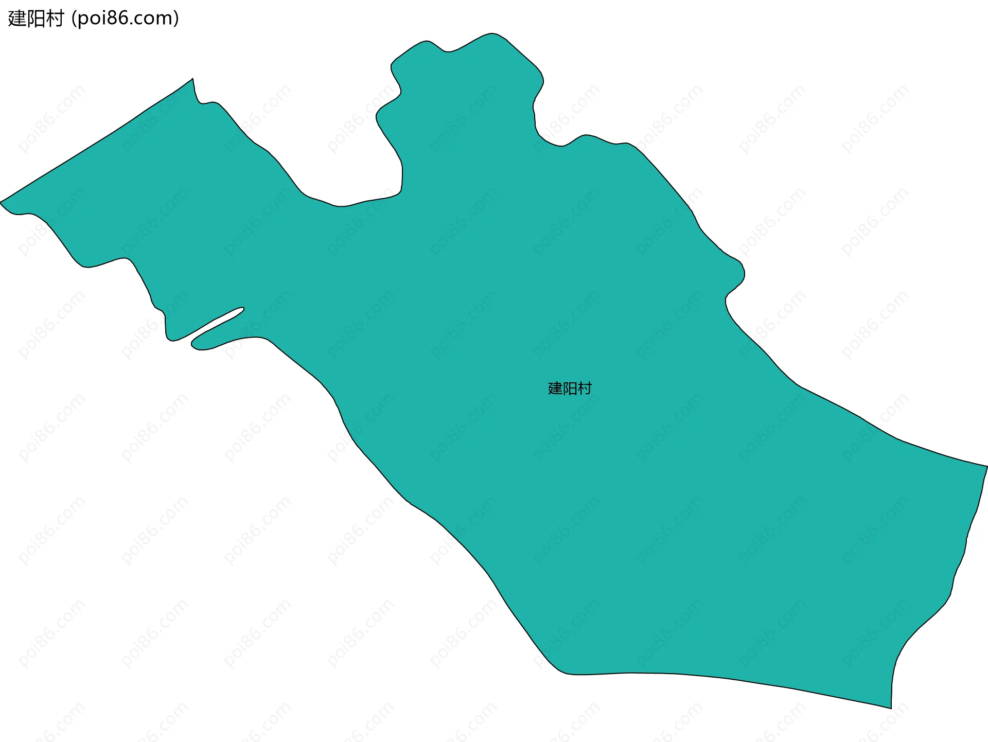建阳村边界地图