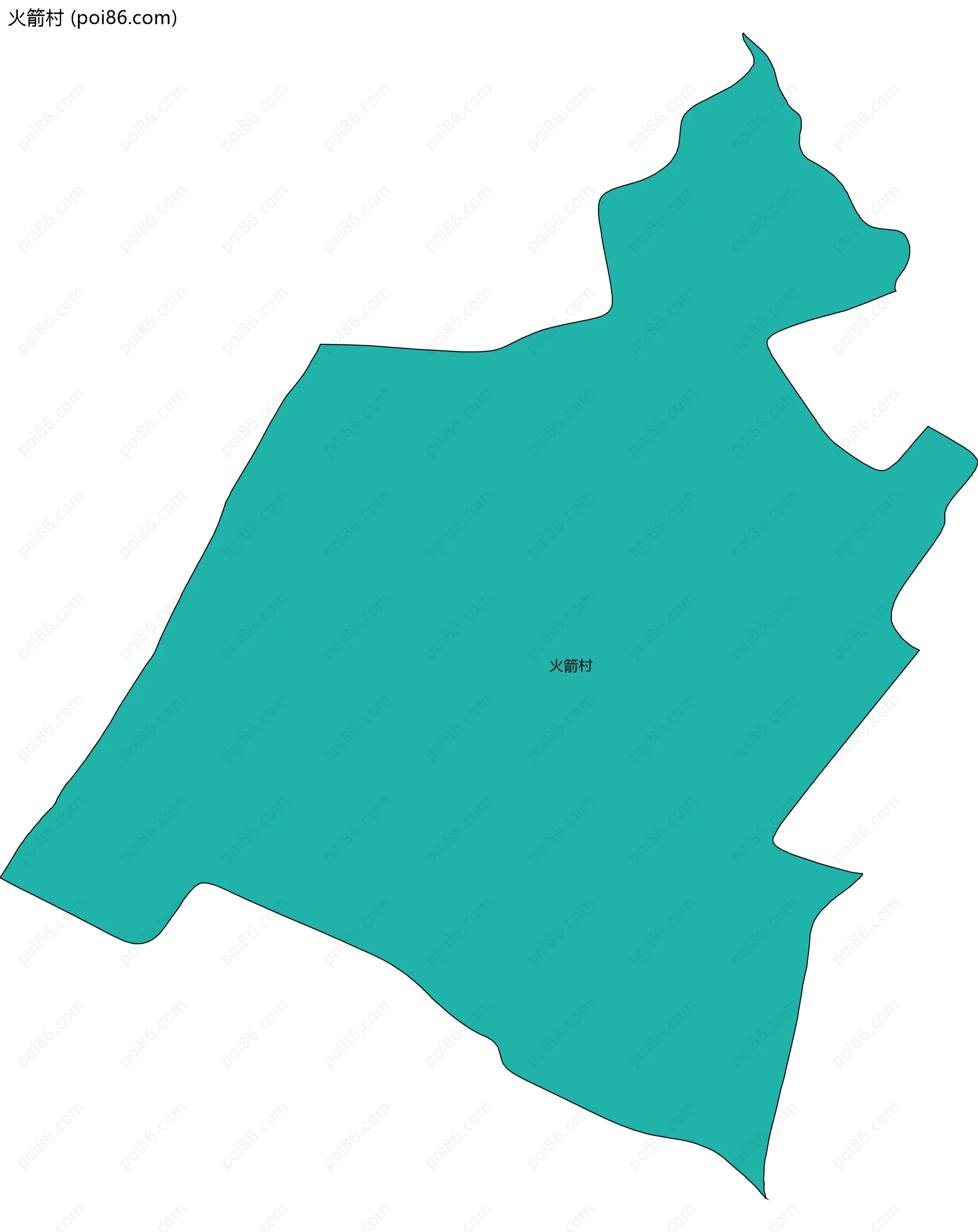 火箭村边界地图